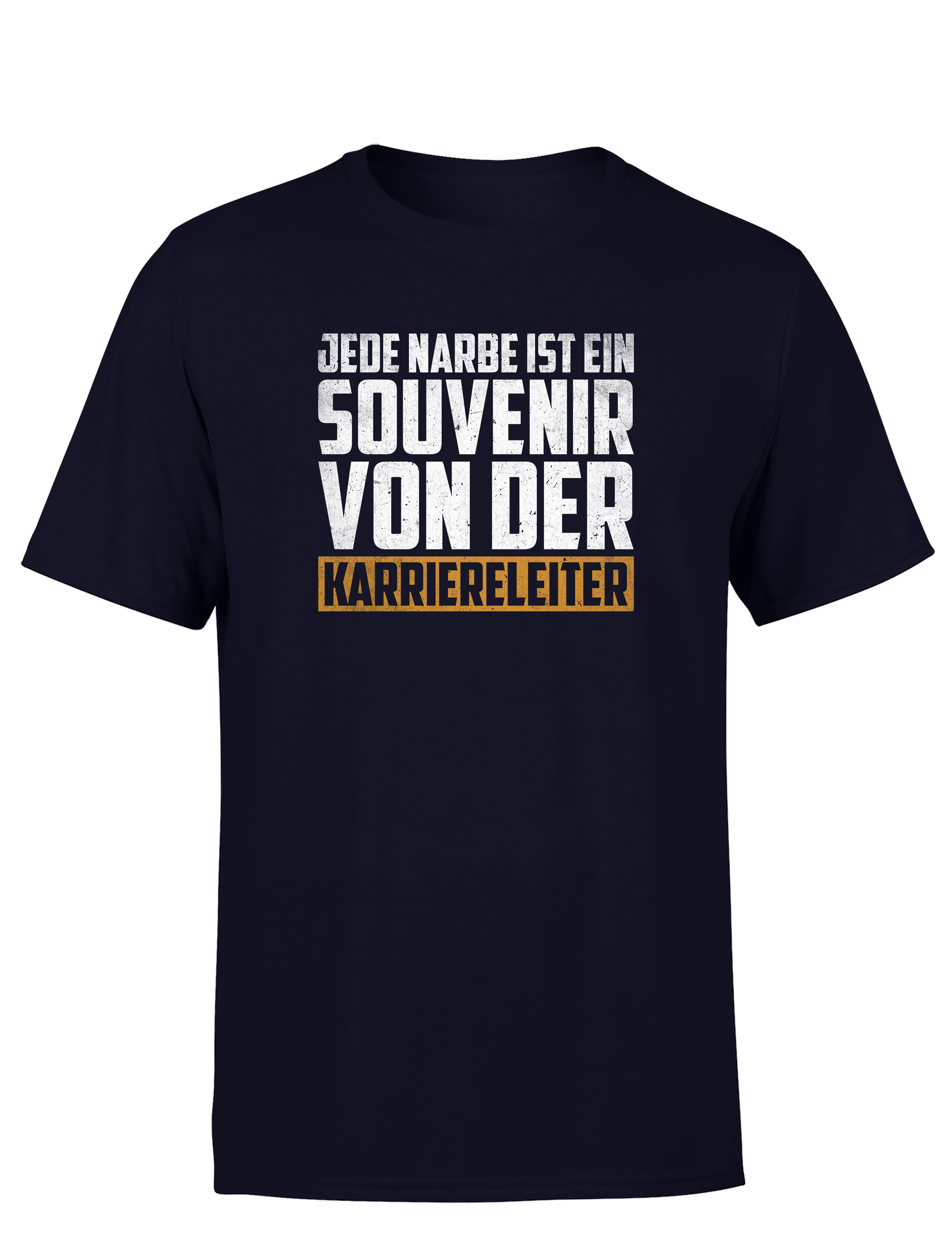 Jede Narbe ist ein Souvenir – Herren T-Shirt „Karriereleiter“ | Lustiges Shirt für Arbeiter, Handwerker & Bürohelden