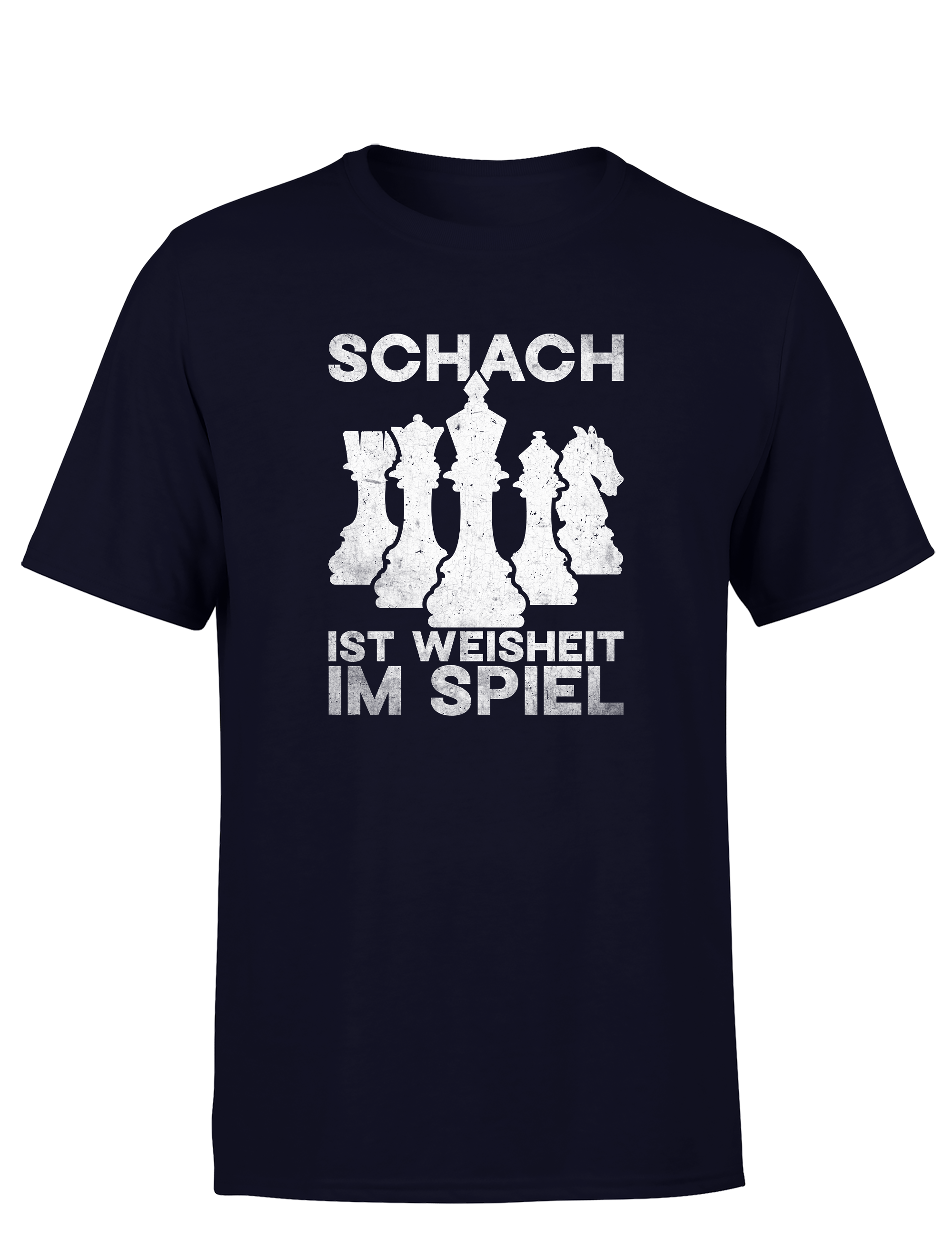 Schach ist Weisheit im Spiel – Herren T-Shirt im Retro Stil | Perfektes Männer Shirt für Schachspieler, Turniere, Freizeit & Geschenkidee