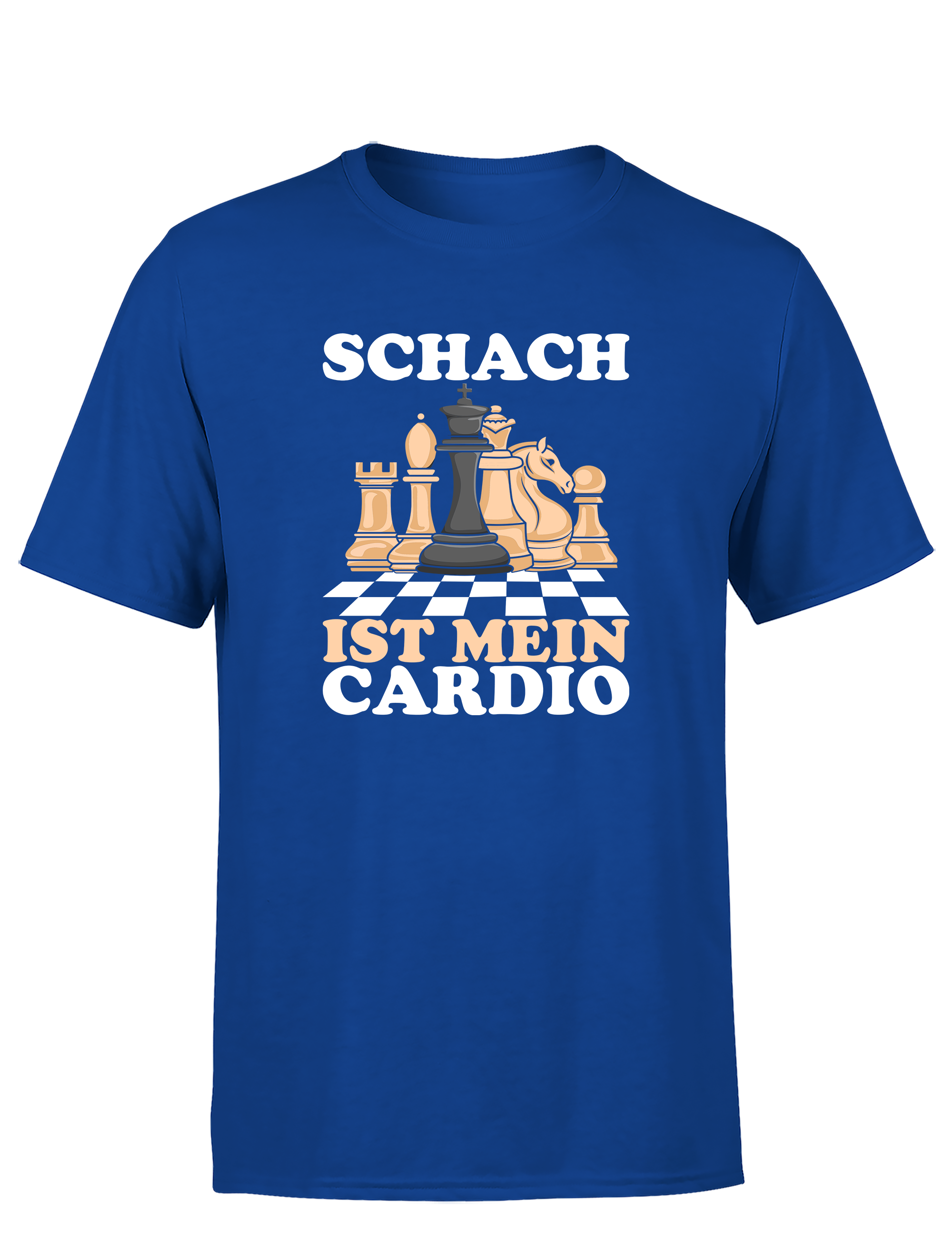 Schach macht klüger und süchtig – Herren T-Shirt im Retro Stil | Schach ist mein Cardio | Perfektes Männer Shirt für Schachspieler, Turniere, Freizeit & Geschenkidee