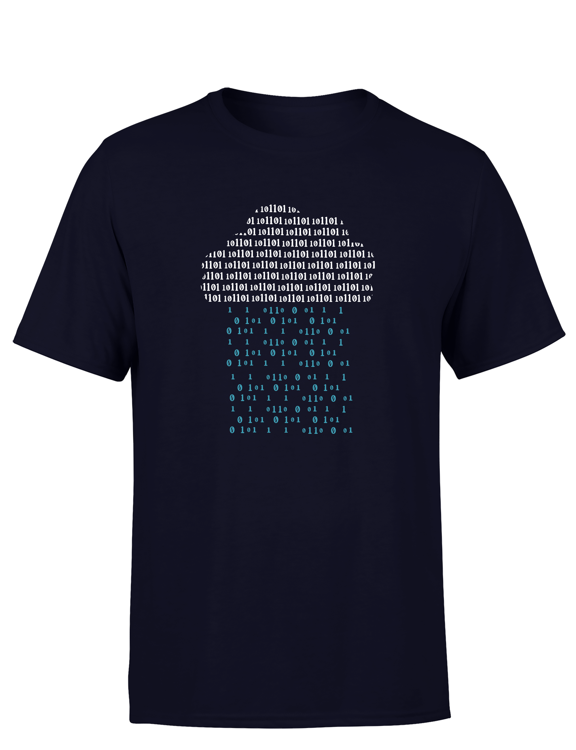 Binary Mushroom – Herren T-Shirt im Retro Stil | Lustiges Nerd Shirt für Gamer, Programmierer & IT-Fans