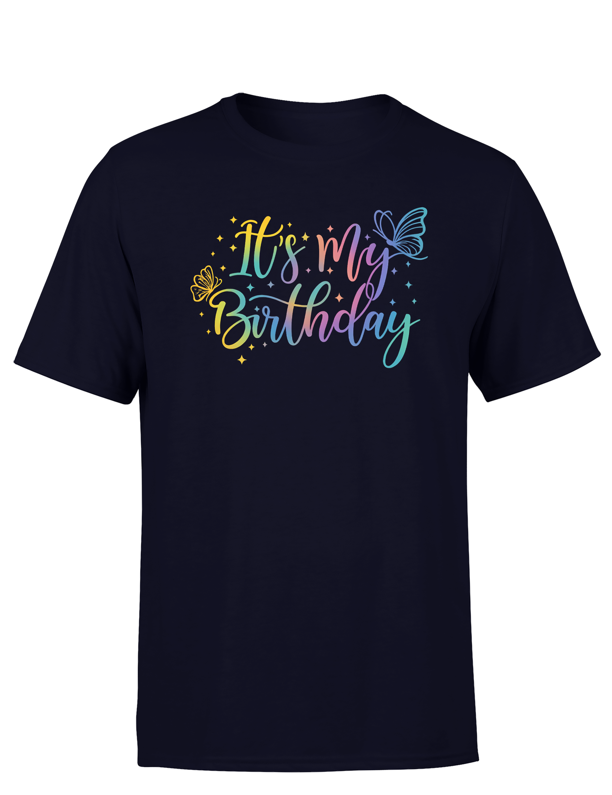 Herren T-Shirt „It’s My Birthday“ | Buntes Geburtstags-Shirt mit Schmetterlingen