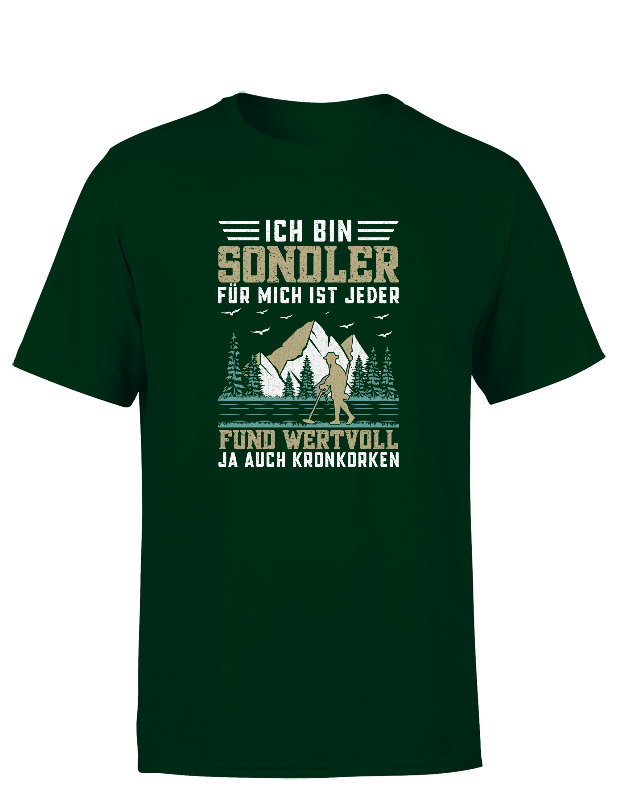 Ich bin Sondler – für mich ist jeder Fund wertvoll (ja, auch Kronkorken) – Herren T-Shirt im Retro Stil | Lustiges Shirt für Sondengänger, Hobby, Freizeit & Geschenkidee