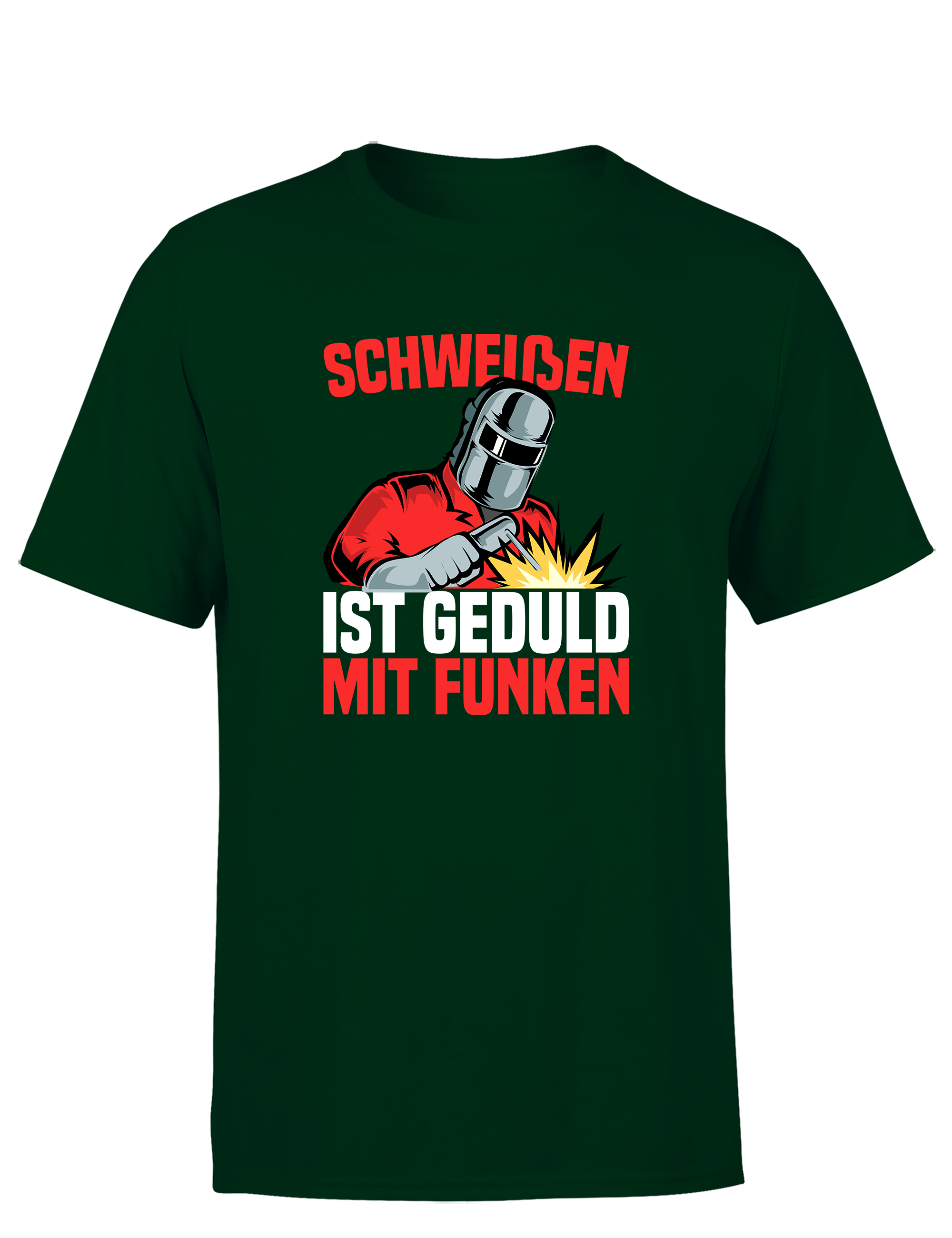Schweißen ist Geduld mit Funken – Herren T-Shirt im Retro Stil | Lustiges Shirt für Schweißer, Metallbauer & Handwerker