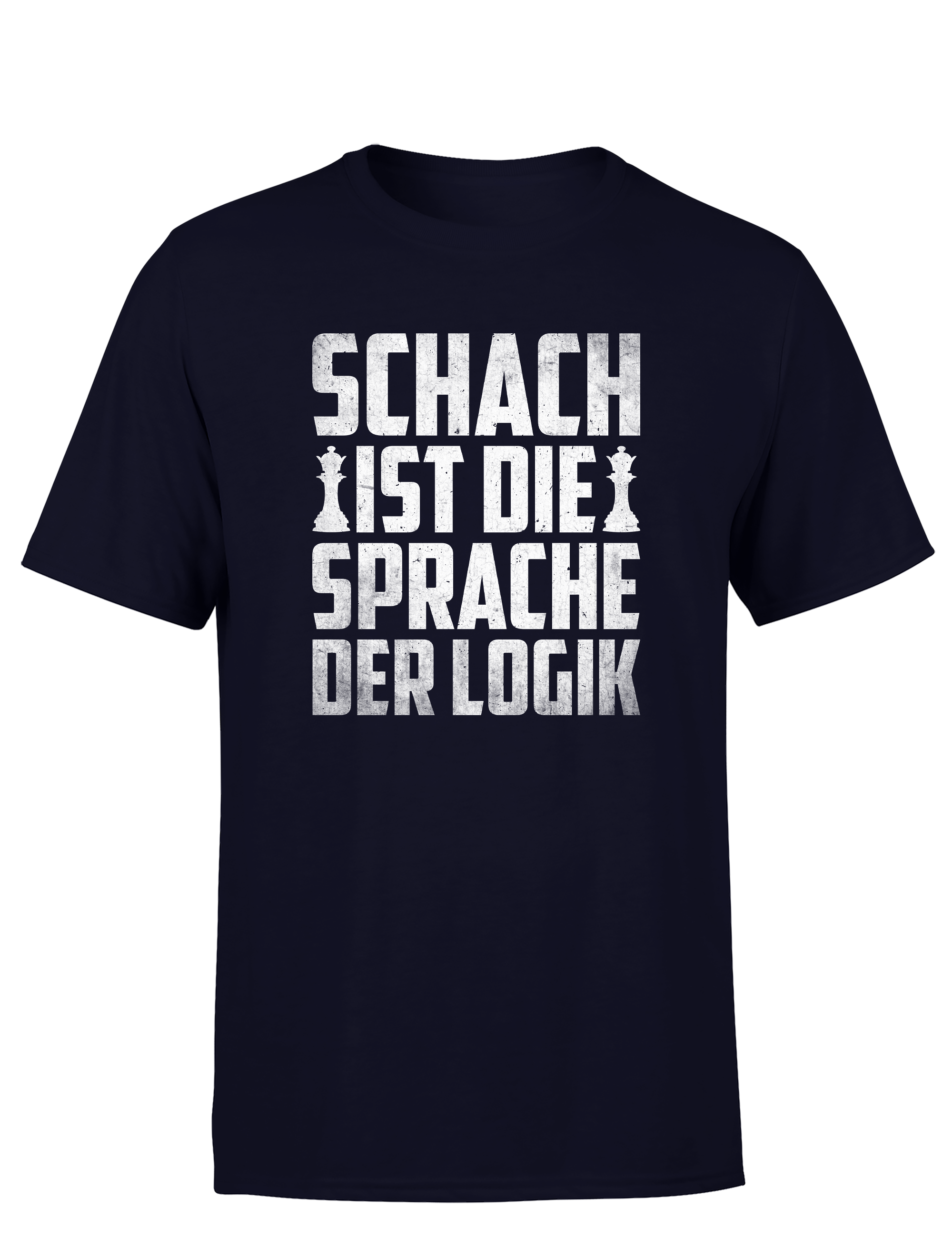 Schach ist die Sprache der Logik – Herren T-Shirt im Retro Stil | Perfektes Männer Shirt für Schachspieler, Turniere, Freizeit & Geschenkidee