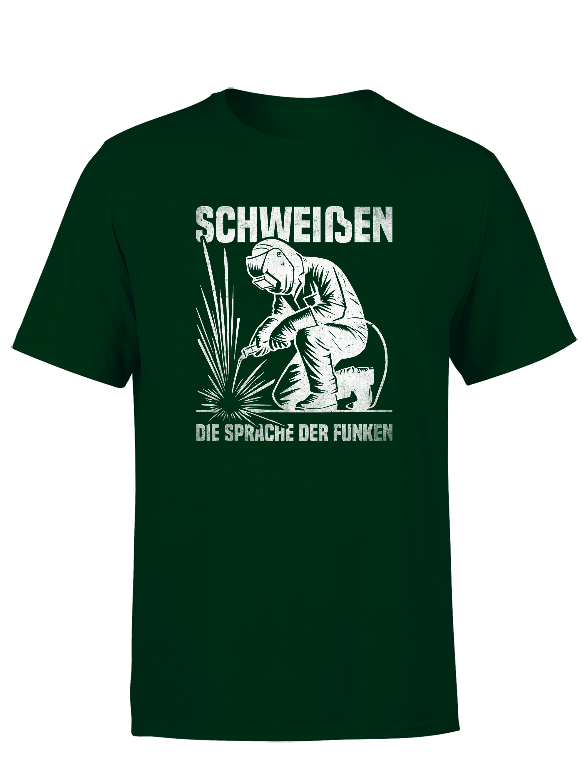 Schweißen – die Sprache der Funken – Herren T-Shirt im Retro Stil | Lustiges Shirt für Schweißer, Metallbauer & Handwerker