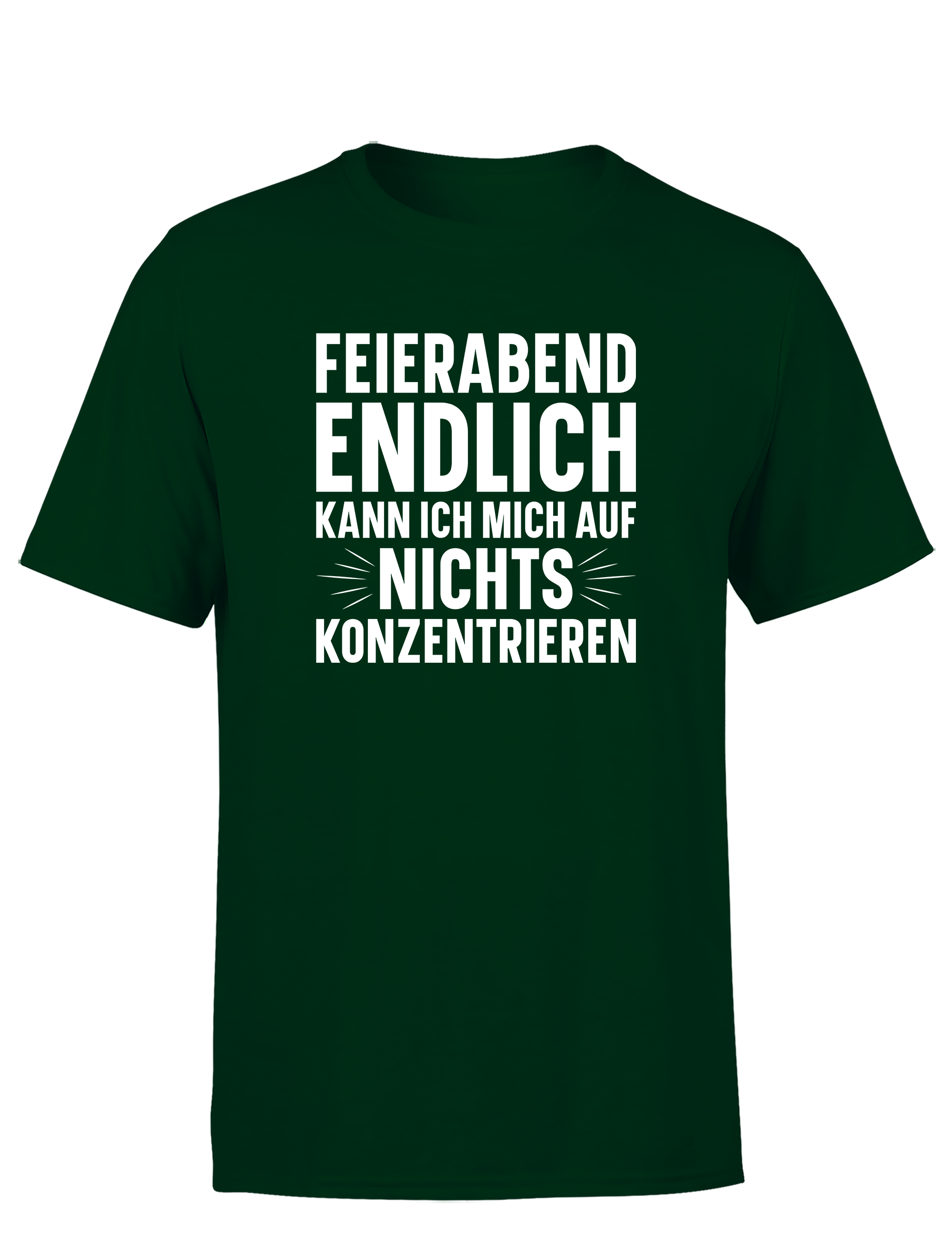Feierabend Humor – Herren T-Shirt „Endlich kann ich mich auf nichts konzentrieren“ | Lustiges Shirt für Bürohengste & Couchhelden