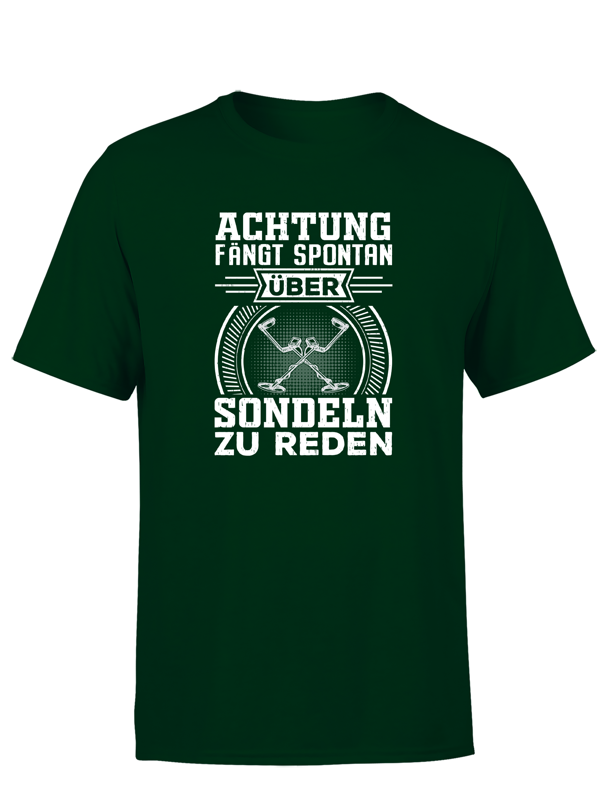 Achtung! Fange spontan an über Sondeln zu reden – Herren T-Shirt im Retro Stil | Lustiges Shirt für Schatzsucher, Hobby-Sondler & Freizeit