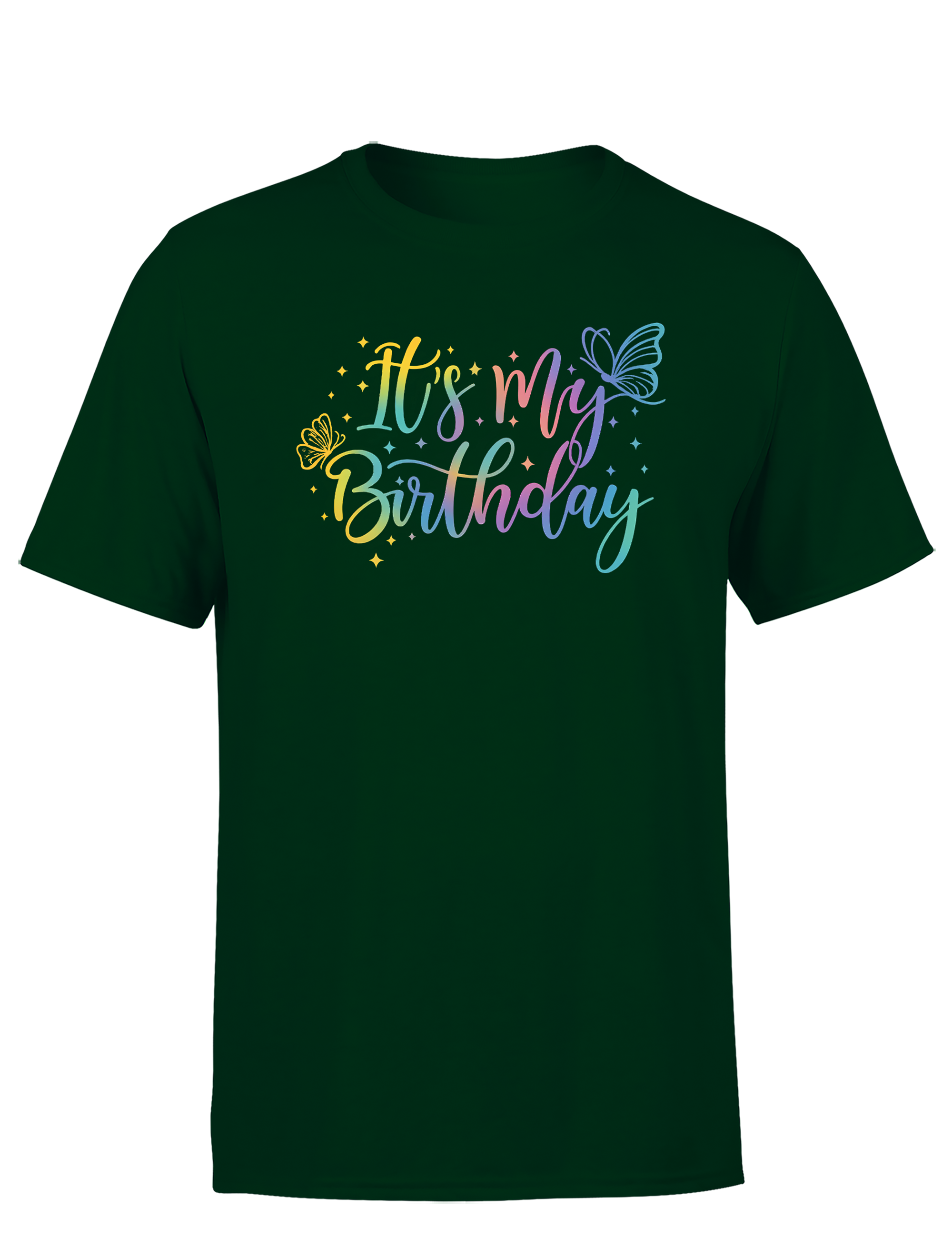 Herren T-Shirt „It’s My Birthday“ | Buntes Geburtstags-Shirt mit Schmetterlingen