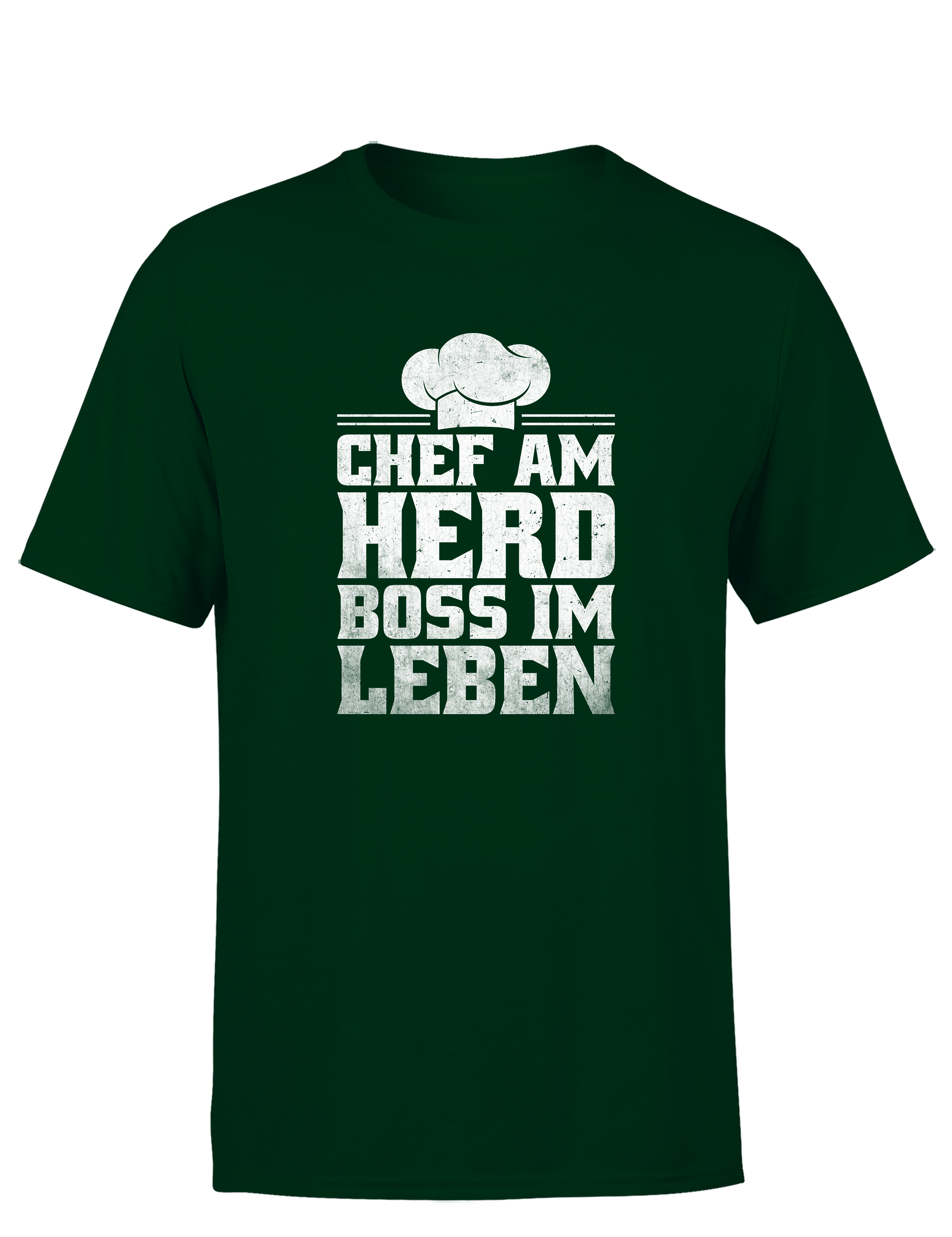 Herren T-Shirt „Chef am Herd Boss im Leben“ | Lustiges Koch Shirt für Männer mit Küchenpower