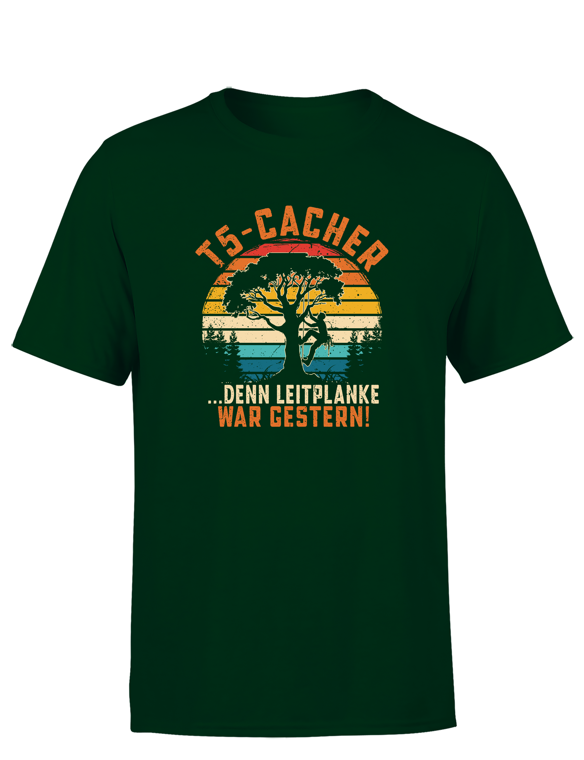 T5-Cacher – Herren T-Shirt „Leitplanke war gestern“ | Lustiges Geocaching Shirt für Abenteurer & Schatzsucher