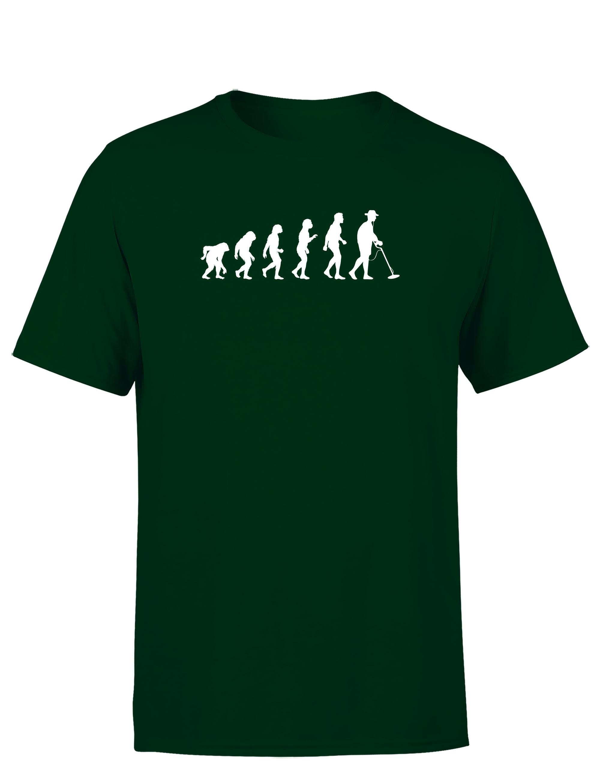 Evolution des Sondelns – Herren T-Shirt im Retro Stil | Lustiges Shirt für Schatzsucher, Hobby-Sondler & Freizeit