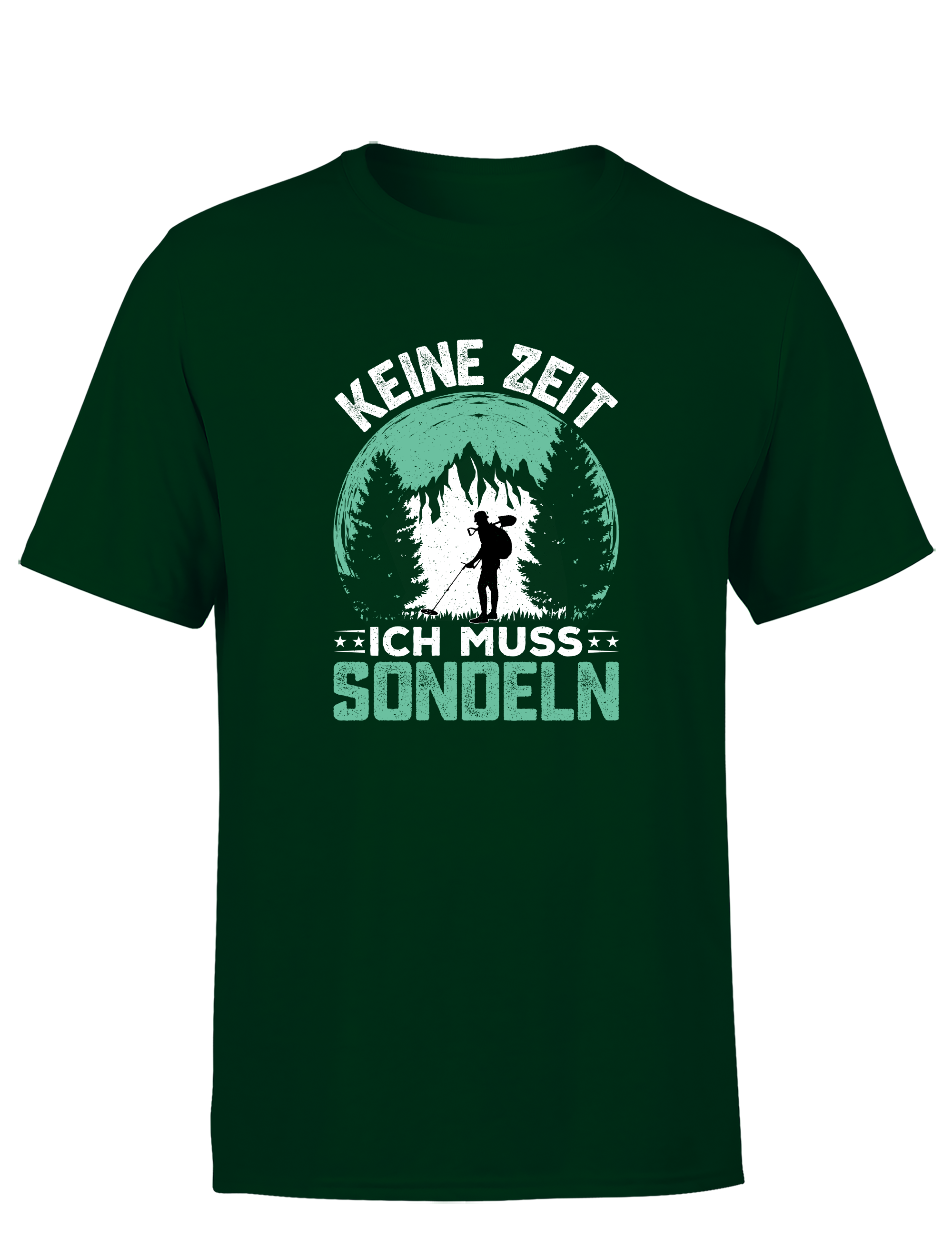 Kein Zeit, ich muss sondeln – Herren T-Shirt im Retro Stil | Lustiges Shirt für Sondengänger, Hobby, Freizeit & Geschenkidee