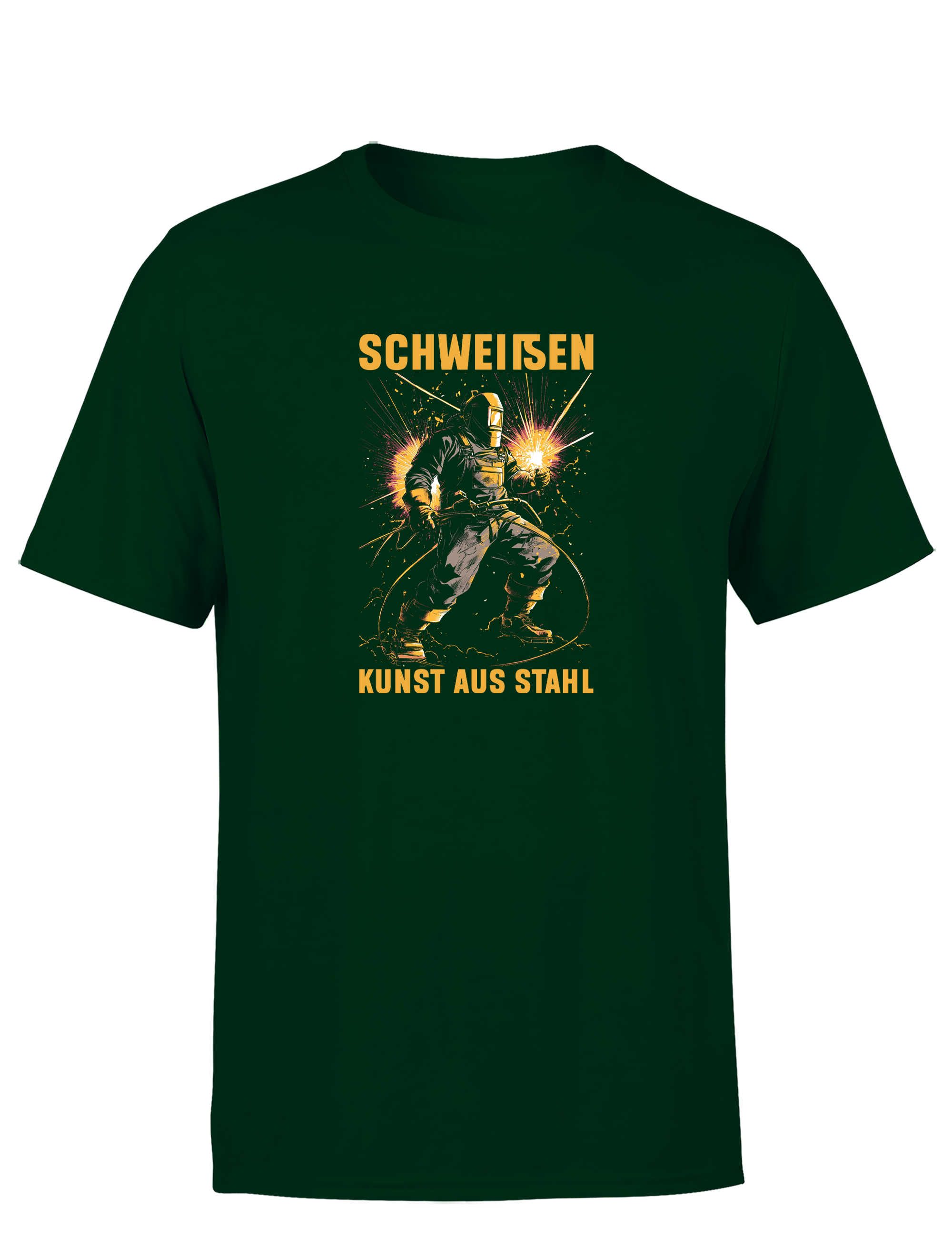 Schweißen – Kunst aus Stahl – Herren T-Shirt im Retro Stil | Lustiges Shirt für Schweißer, Metallbauer & Handwerker