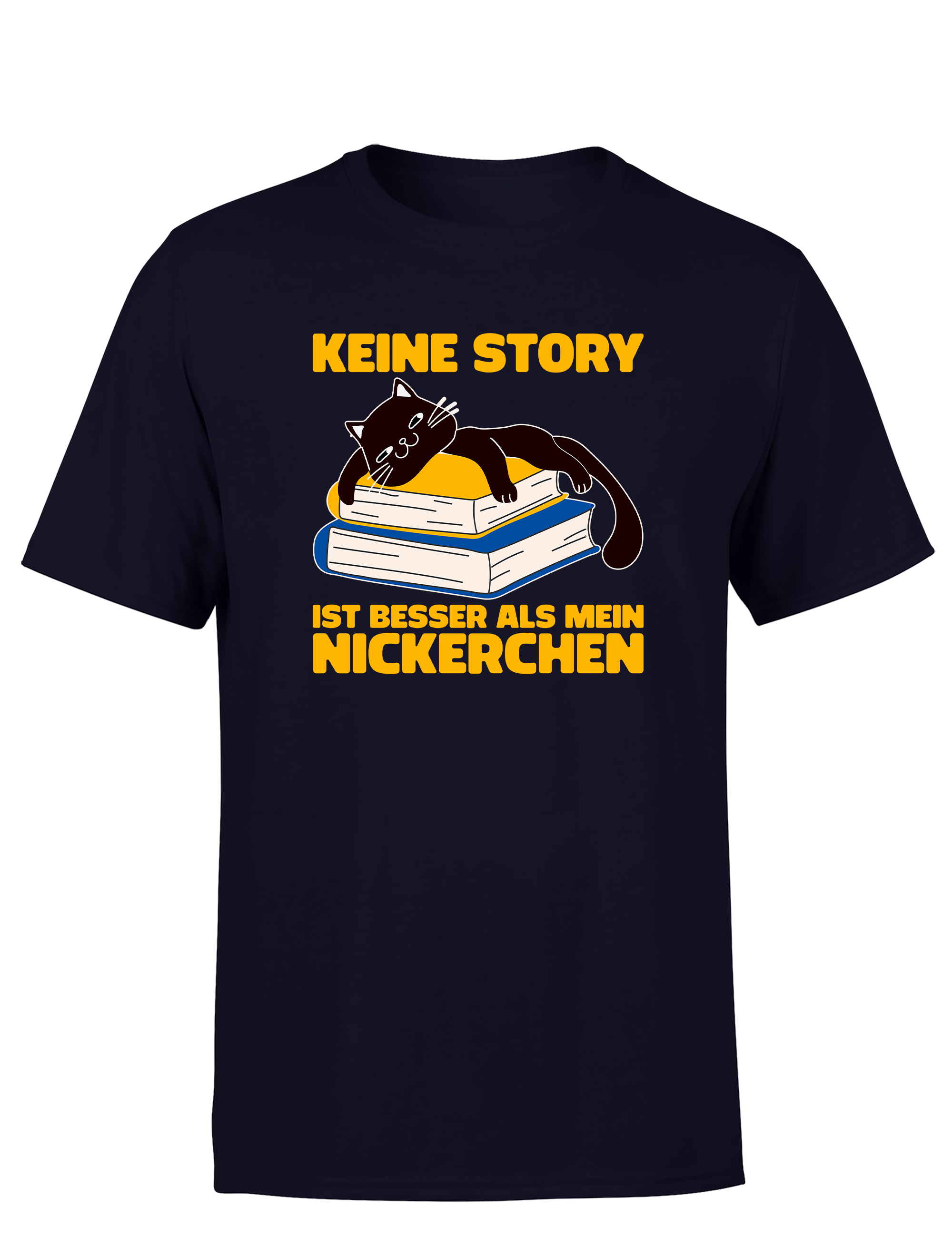 Keine Story ist besser als mein Nickerchen – Herren T-Shirt im Retro Stil | Lustiges Shirt für Leseratten, Bibliothek & Freizeit