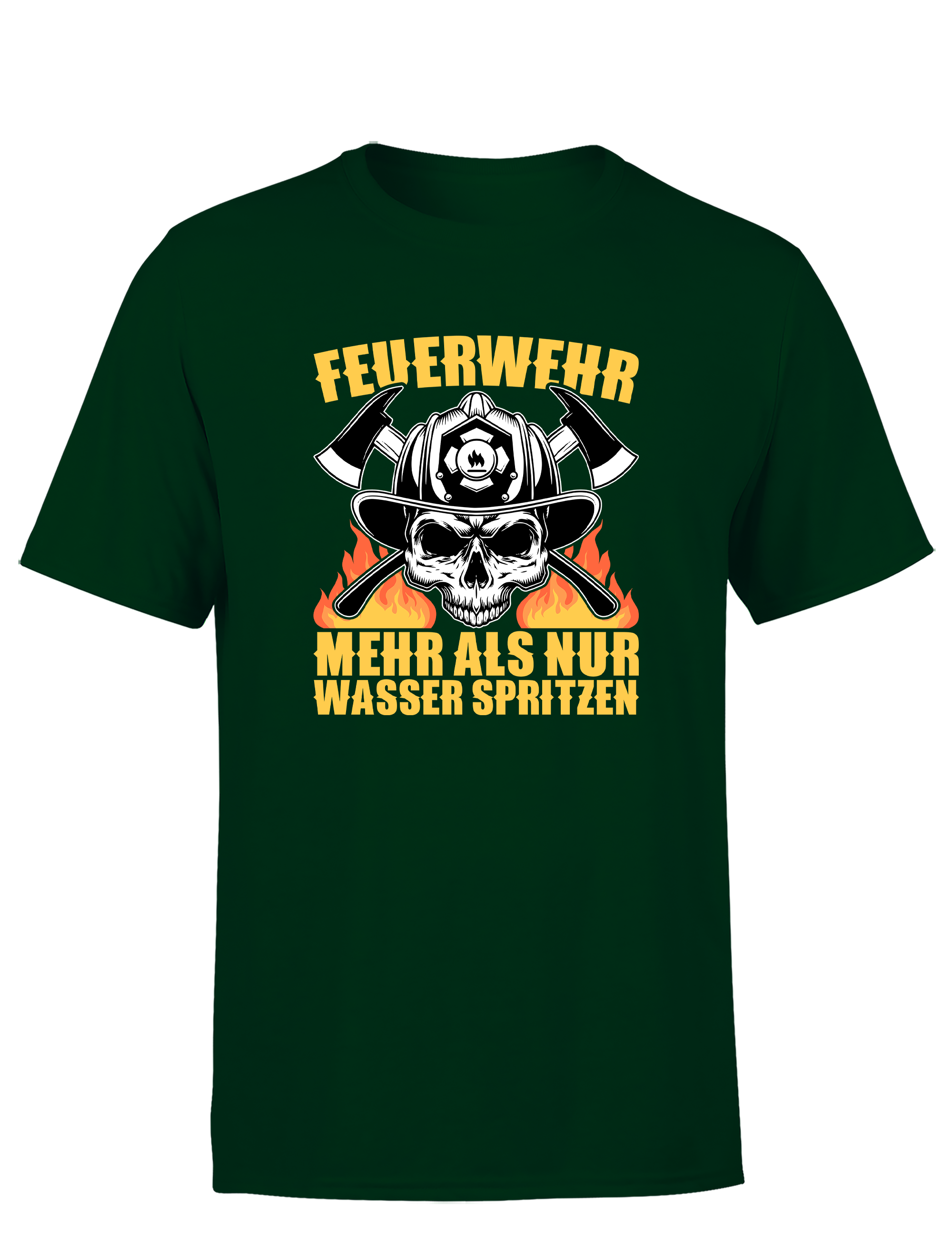 Herren T-Shirt Feuerwehr Mehr als nur Wasser spritzen | Lustiges Feuerwehr Shirt mit Totenkopf