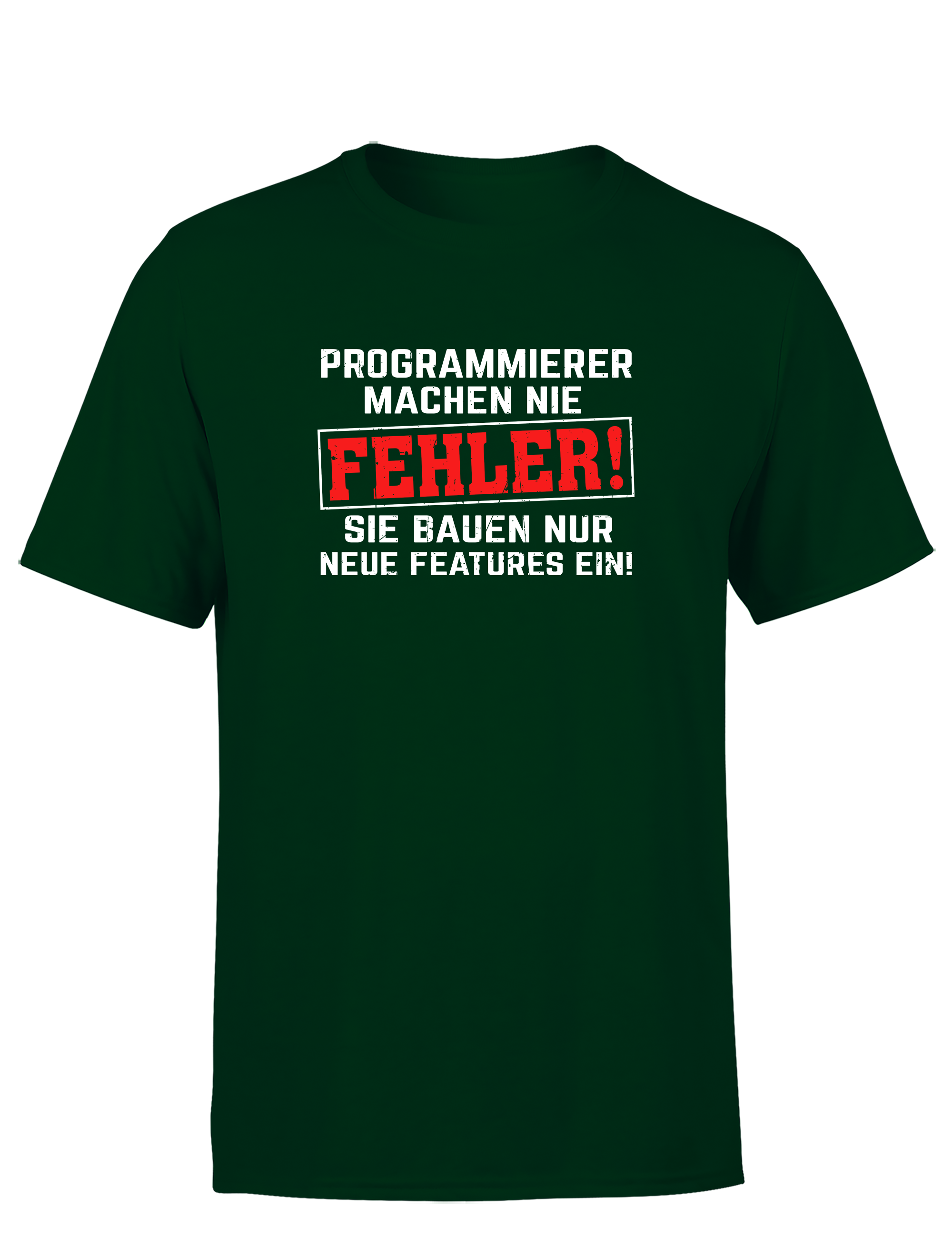 Programmierer machen nie Fehler – Herren T-Shirt im Retro Stil | Lustiges Nerd Shirt für Entwickler, Coder & IT-Fans