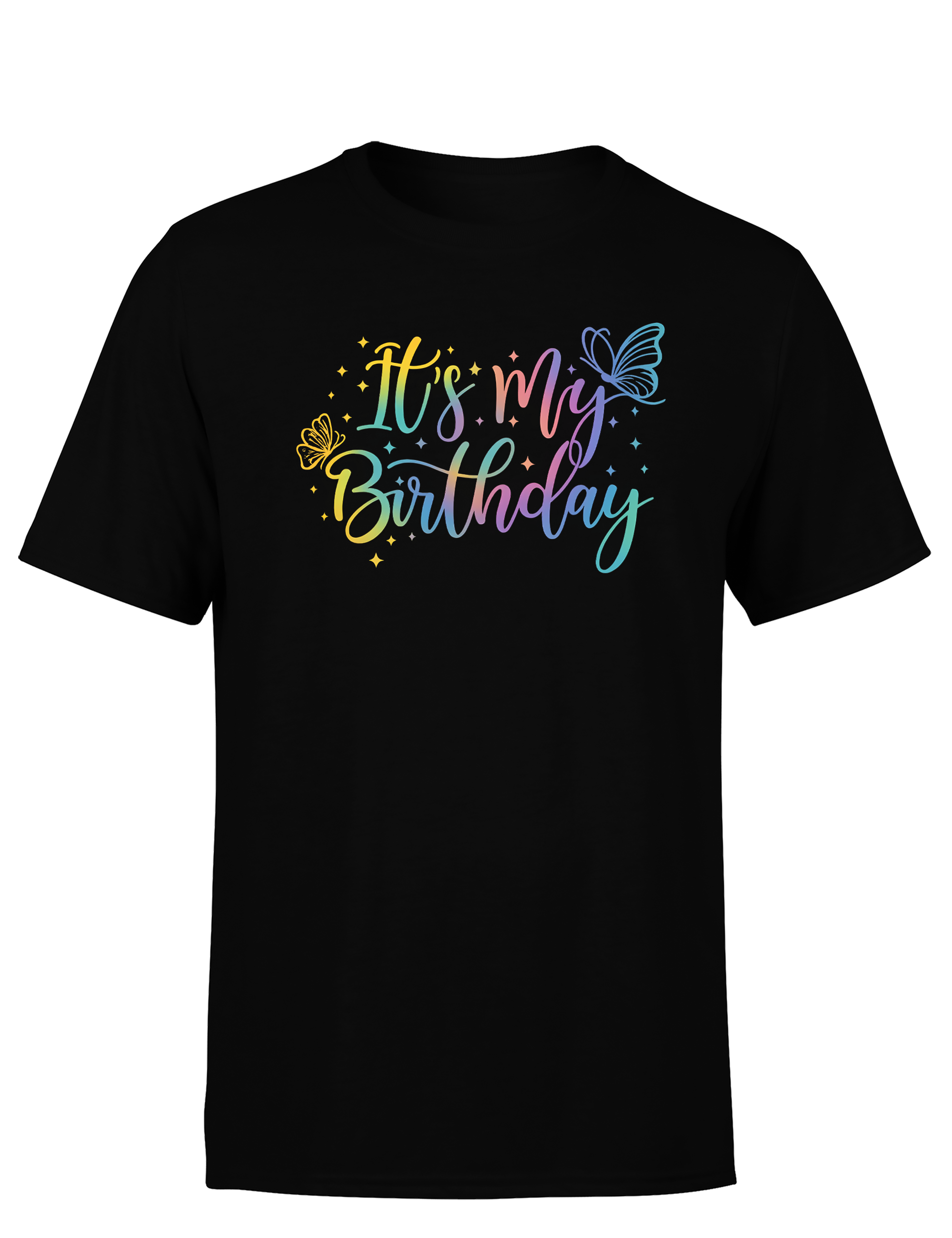 Herren T-Shirt „It’s My Birthday“ | Buntes Geburtstags-Shirt mit Schmetterlingen
