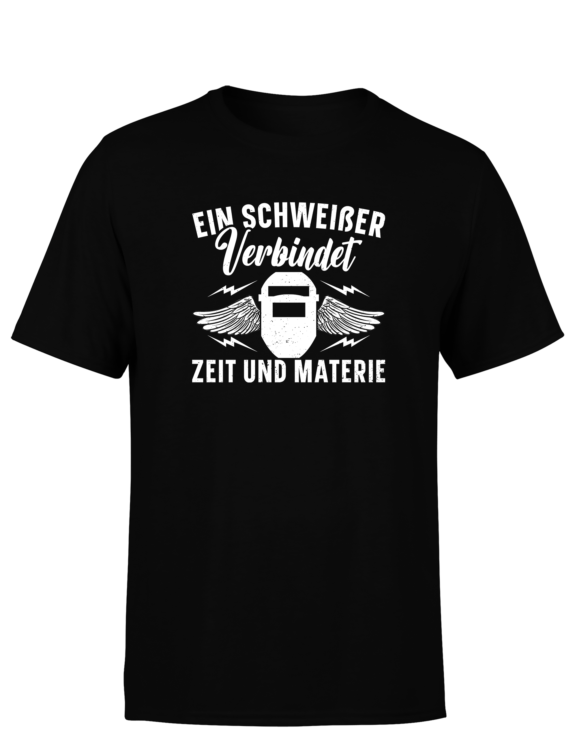 Ein Schweißer verbindet Zeit und Materie – Herren T-Shirt im Retro Stil | Lustiges Shirt für Schweißer, Metallbauer & Handwerker