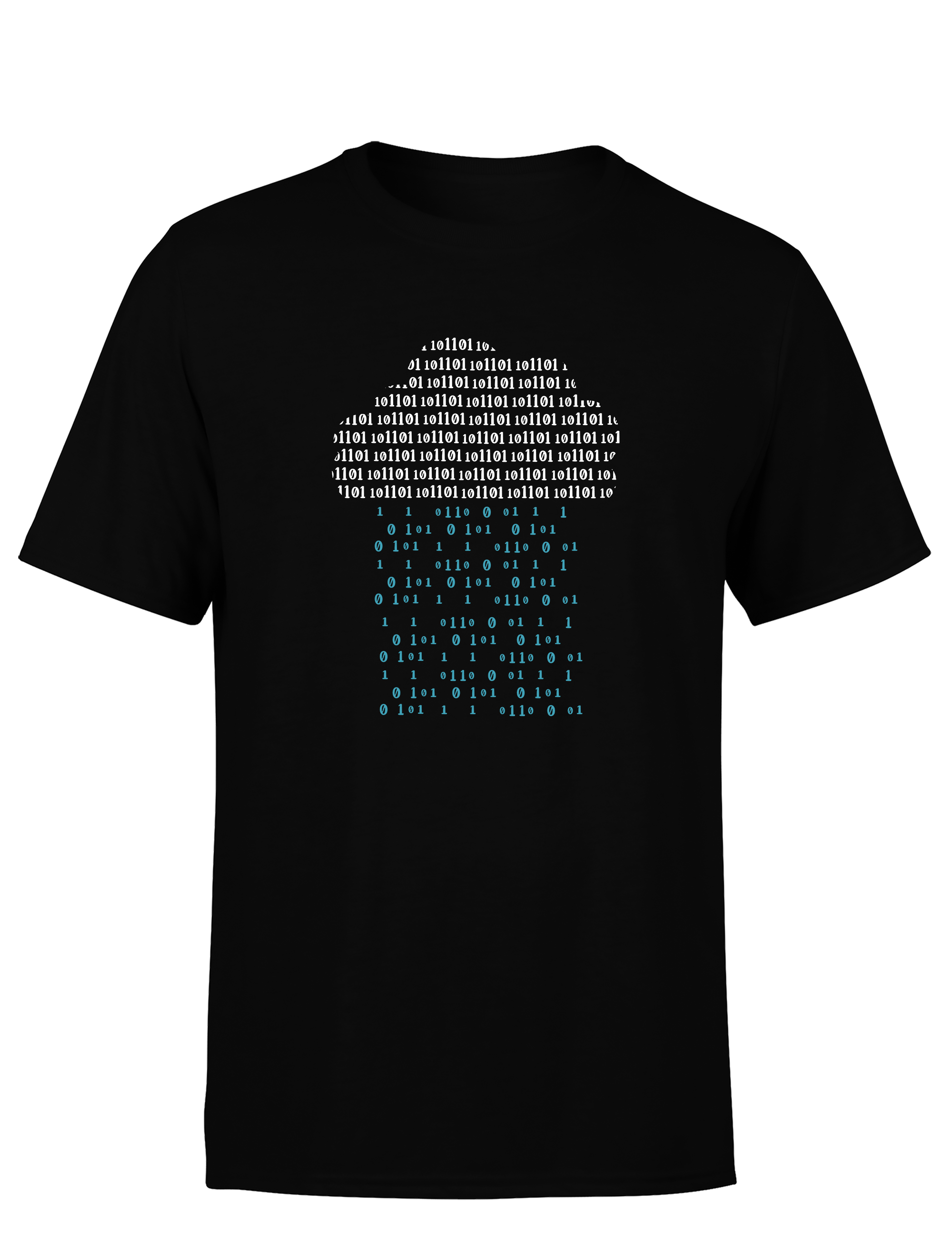 Binary Mushroom – Herren T-Shirt im Retro Stil | Lustiges Nerd Shirt für Gamer, Programmierer & IT-Fans