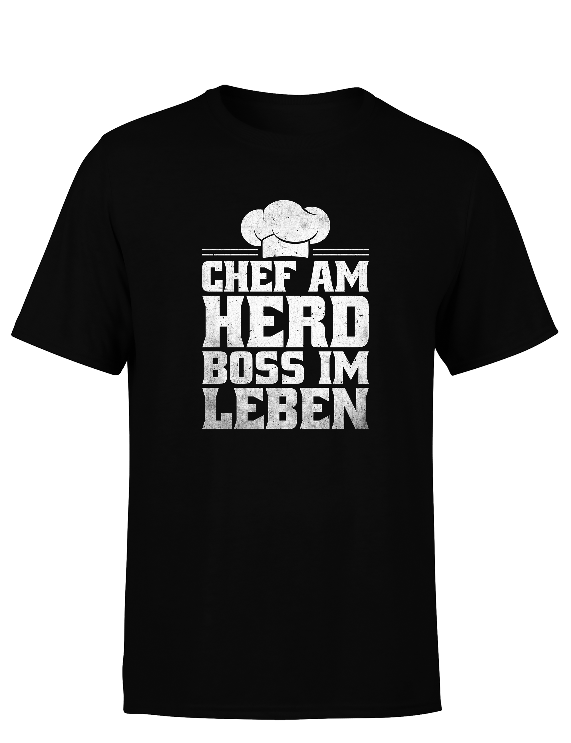 Herren T-Shirt „Chef am Herd Boss im Leben“ | Lustiges Koch Shirt für Männer mit Küchenpower