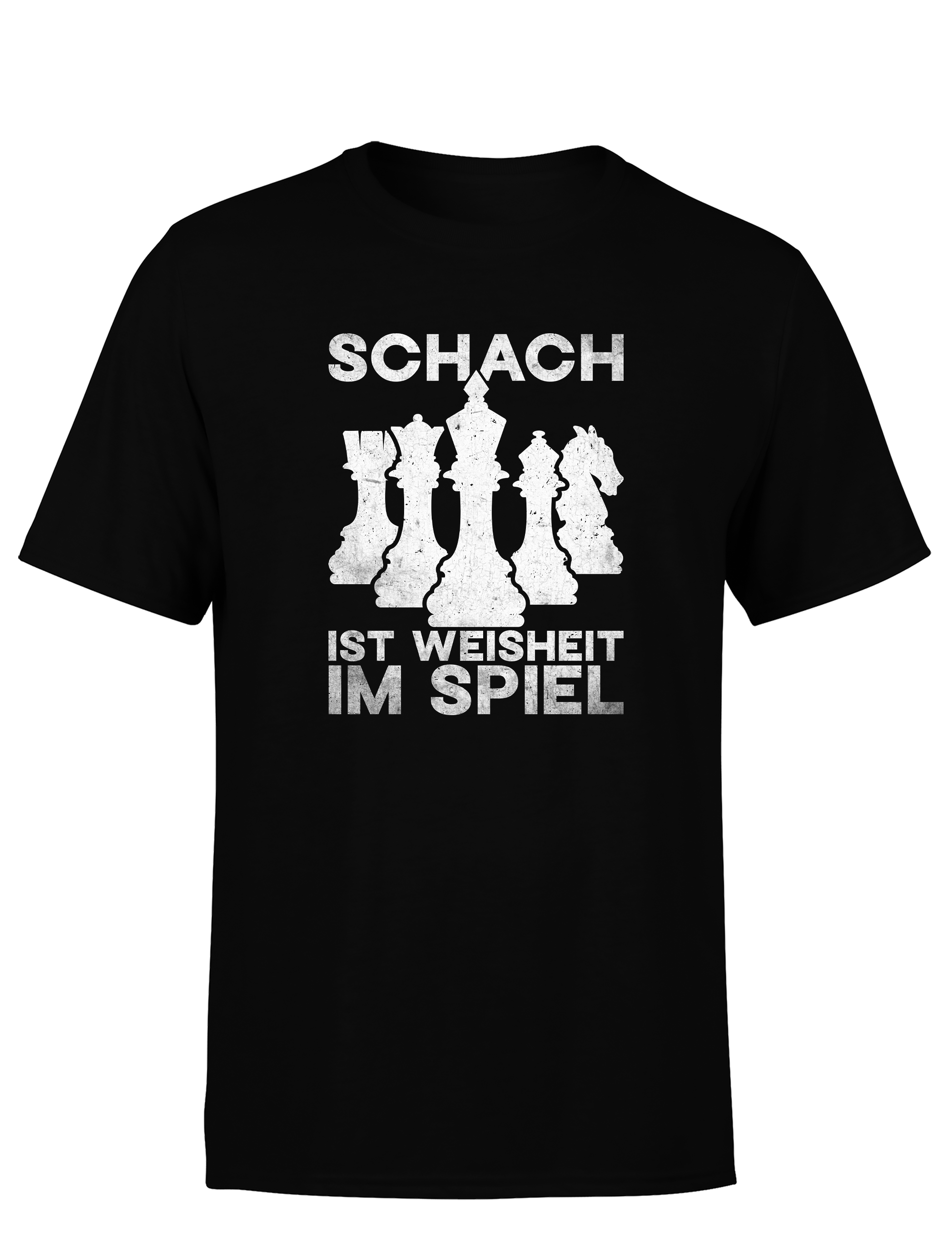 Schach ist Weisheit im Spiel – Herren T-Shirt im Retro Stil | Perfektes Männer Shirt für Schachspieler, Turniere, Freizeit & Geschenkidee