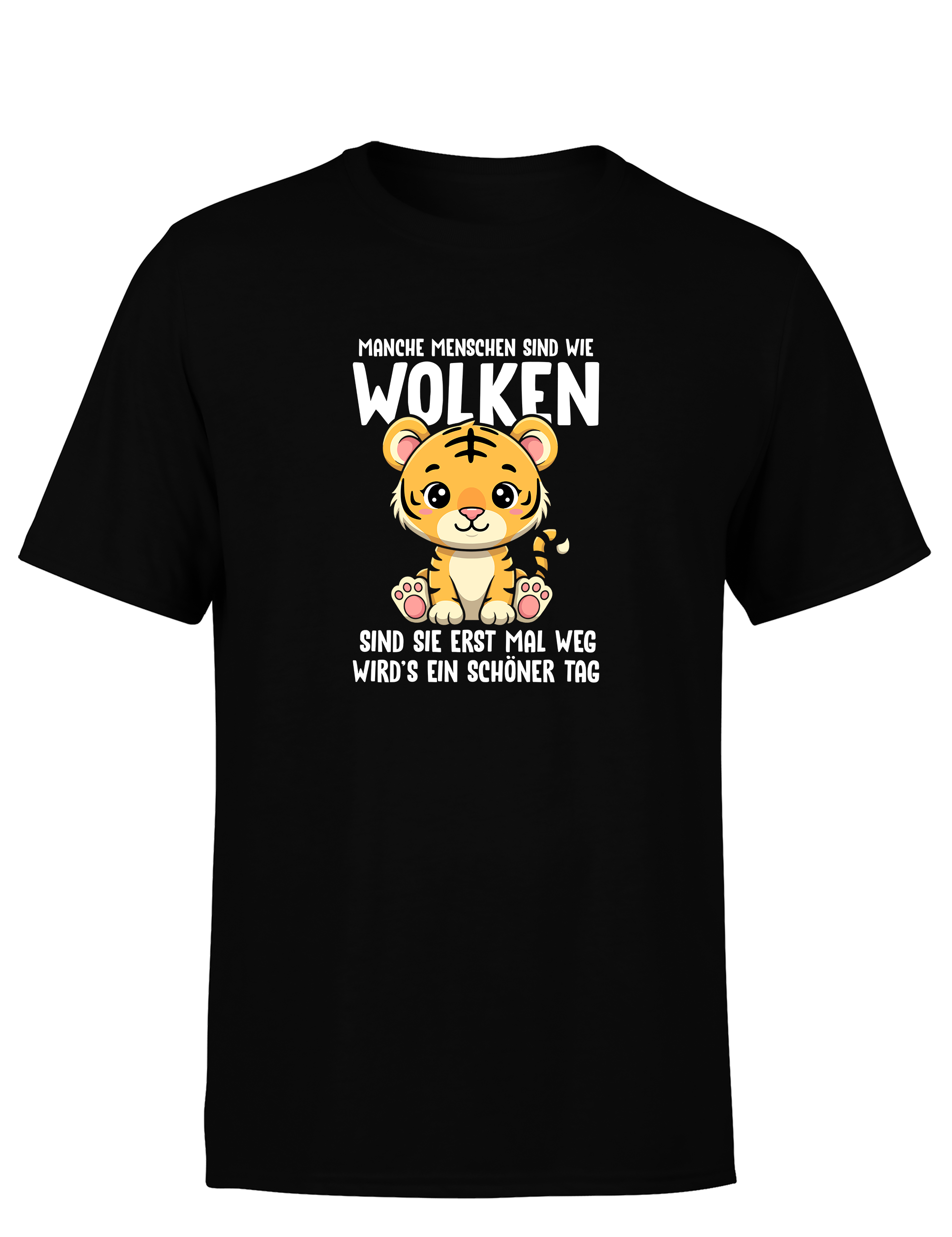 Manche Menschen sind wie Wolken – Lustiges Herren T-Shirt | Sarkastisches Spruchshirt für Humorvolle