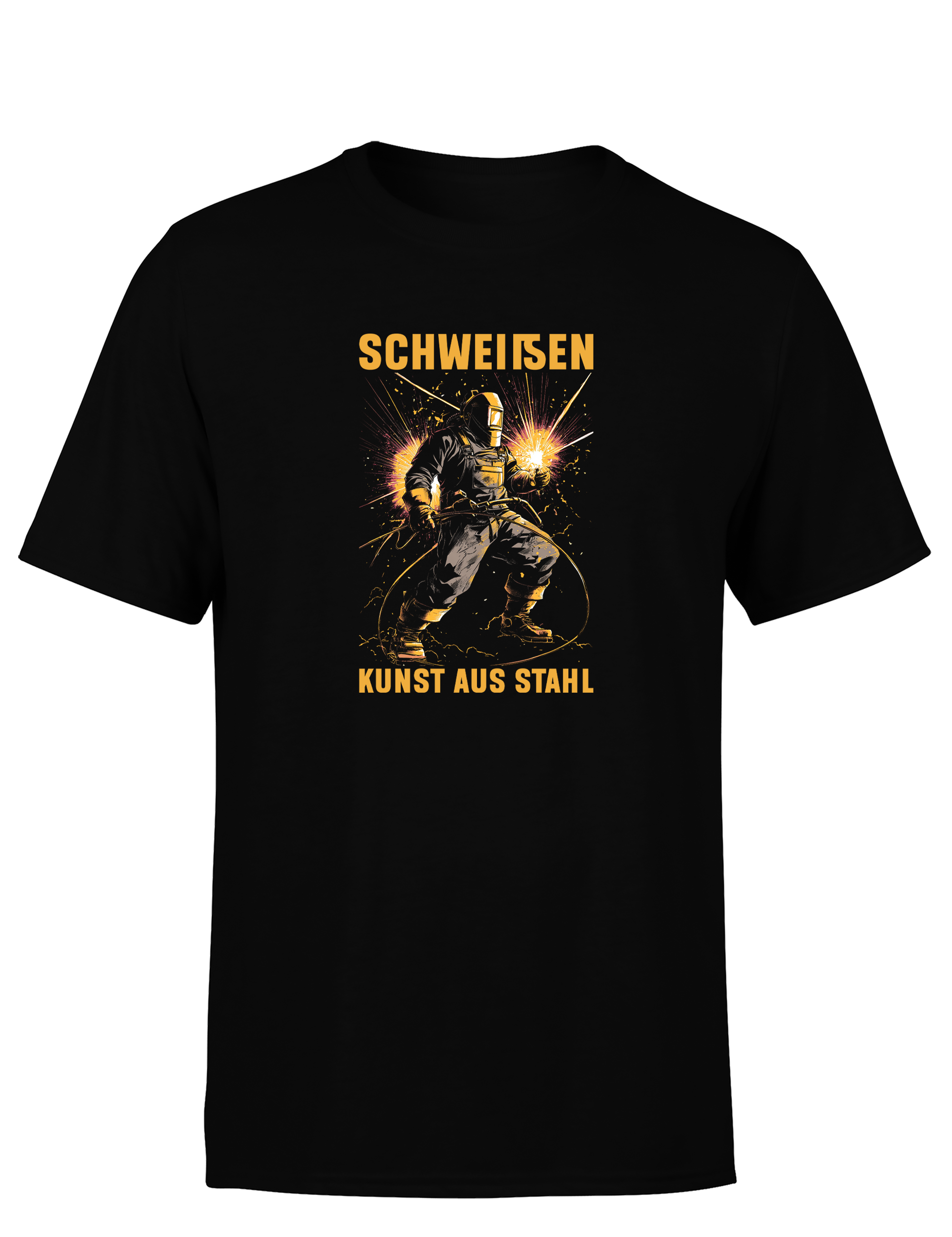 Schweißen – Kunst aus Stahl – Herren T-Shirt im Retro Stil | Lustiges Shirt für Schweißer, Metallbauer & Handwerker