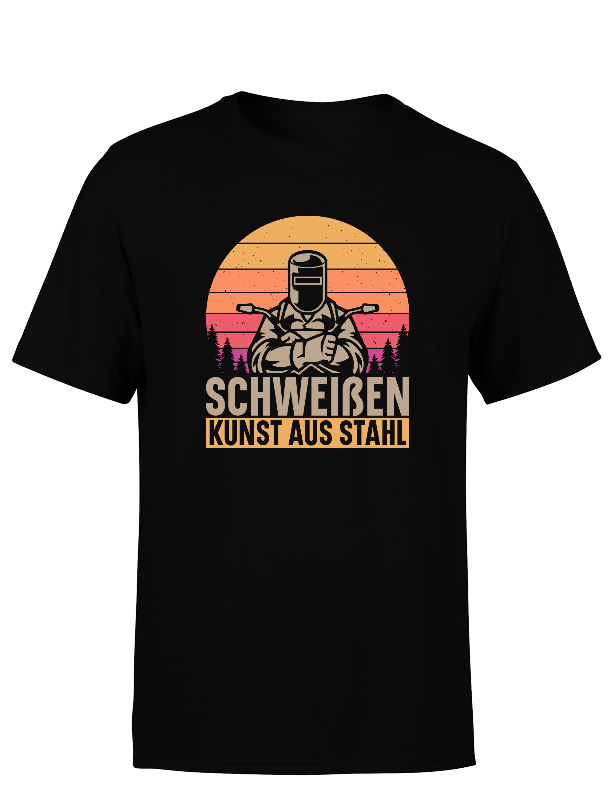 Schweißen – Kunst aus Stahl – Herren T-Shirt im Retro Stil | Lustiges Shirt für Schweißer, Metallbauer & Handwerker