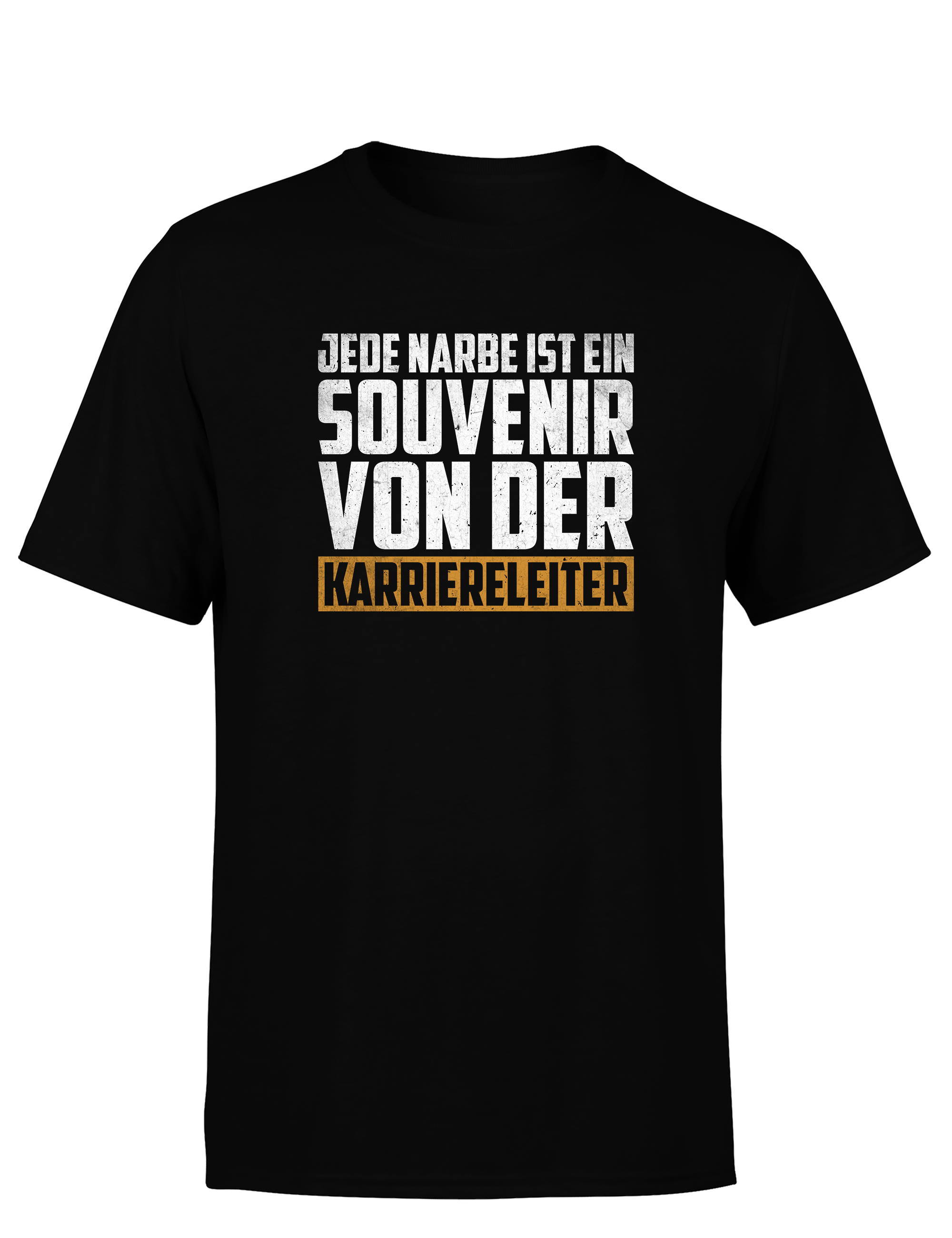 Jede Narbe ist ein Souvenir – Herren T-Shirt „Karriereleiter“ | Lustiges Shirt für Arbeiter, Handwerker & Bürohelden