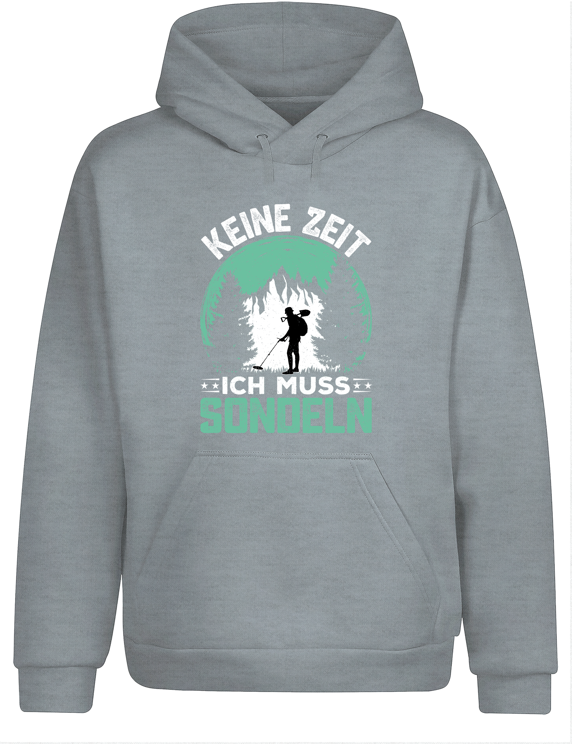 Kein Zeit, ich muss sondeln – Hoodie im Retro Stil | Bequemer Kapuzenpullover für Sondengänger, Freizeit & Geschenkidee