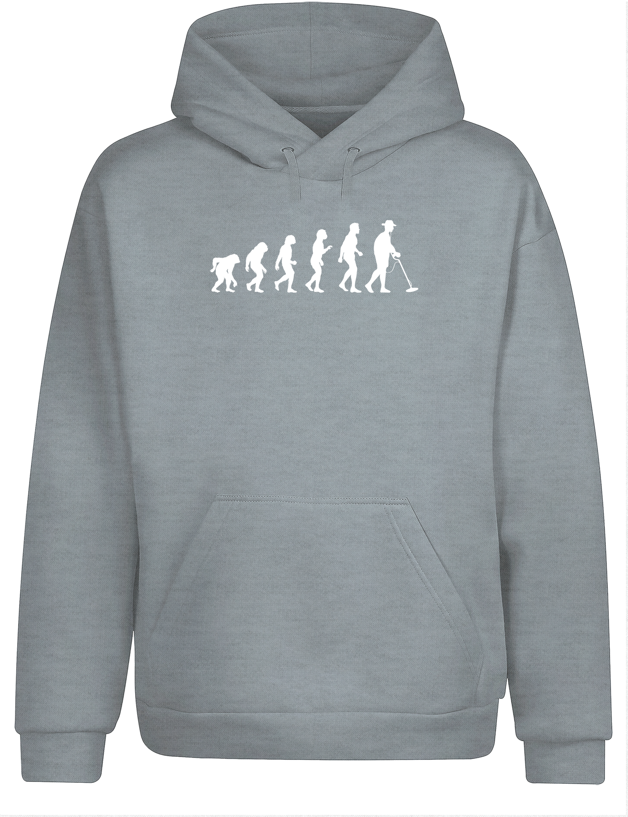 Evolution des Sondelns – Hoodie im Retro Stil | Lustiger Kapuzenpullover für Sondler, Schatzsuche & Freizeit