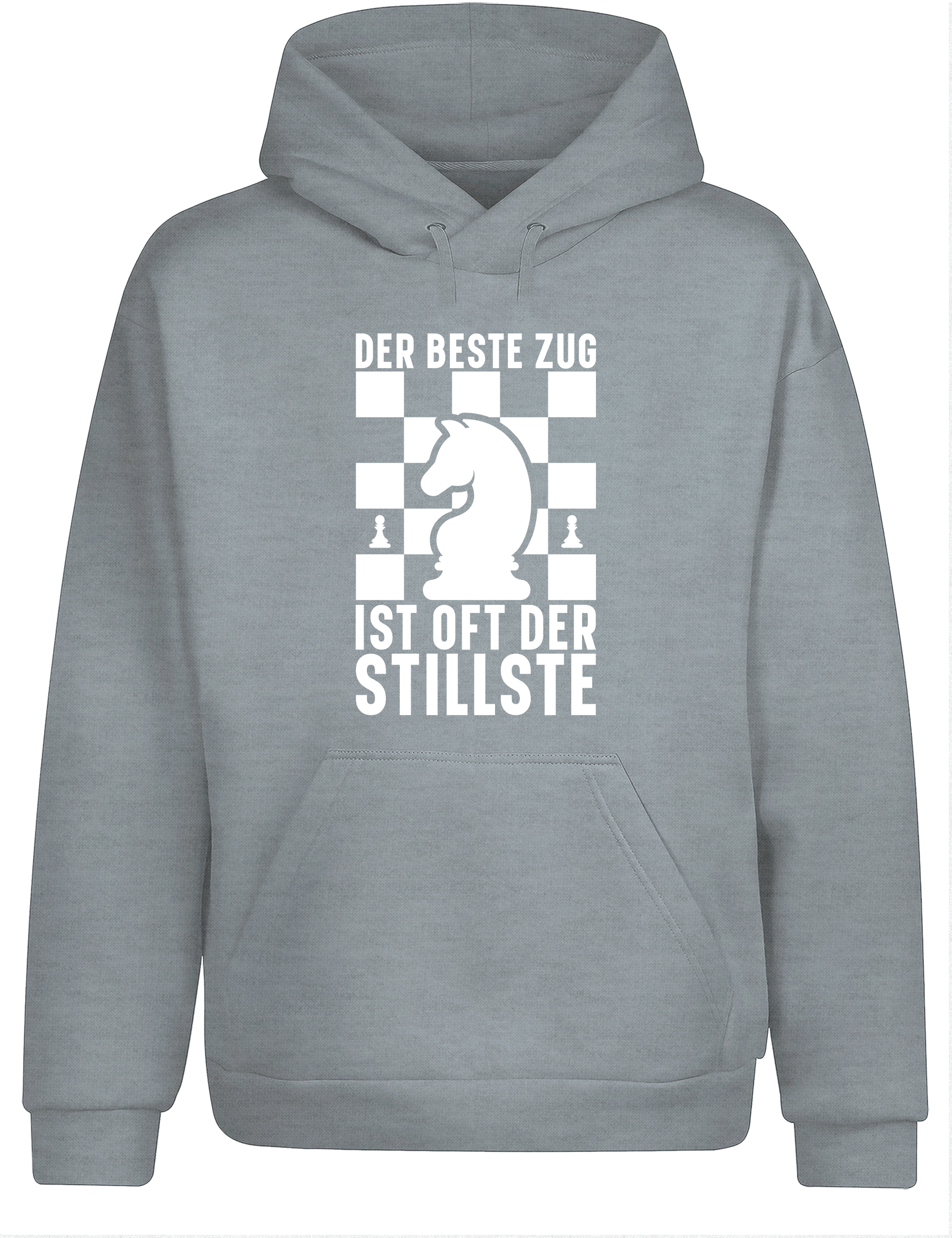 Der beste Zug ist oft der stillste – Hoodie im Retro-Stil | Perfekter Kapuzenpullover für Schachspieler, Turniere, Freizeit & als Geschenkidee
