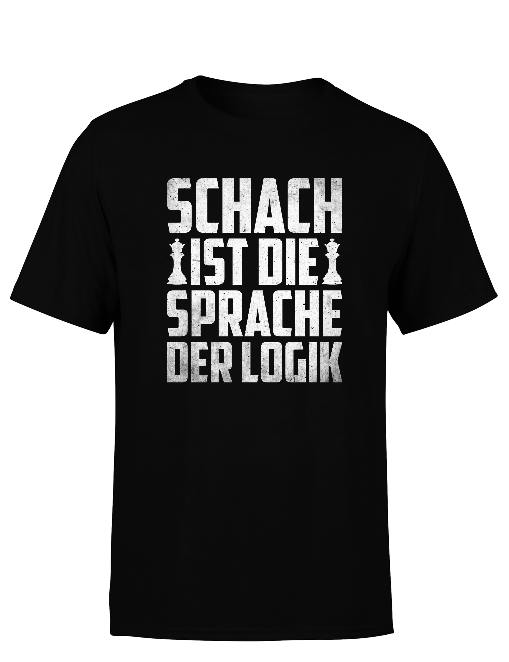 Schach ist die Sprache der Logik – Herren T-Shirt im Retro Stil | Perfektes Männer Shirt für Schachspieler, Turniere, Freizeit & Geschenkidee