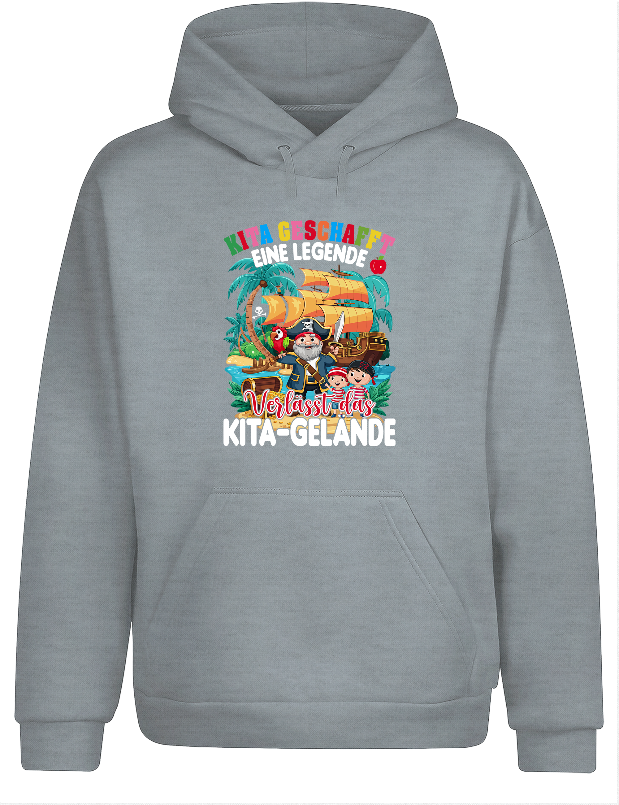 Hoodie „Kita geschafft – Eine Legende verlässt das Kita-Gelände“ | Bequemer Piraten-Hoodie für Kita-Abgänger (Copie)