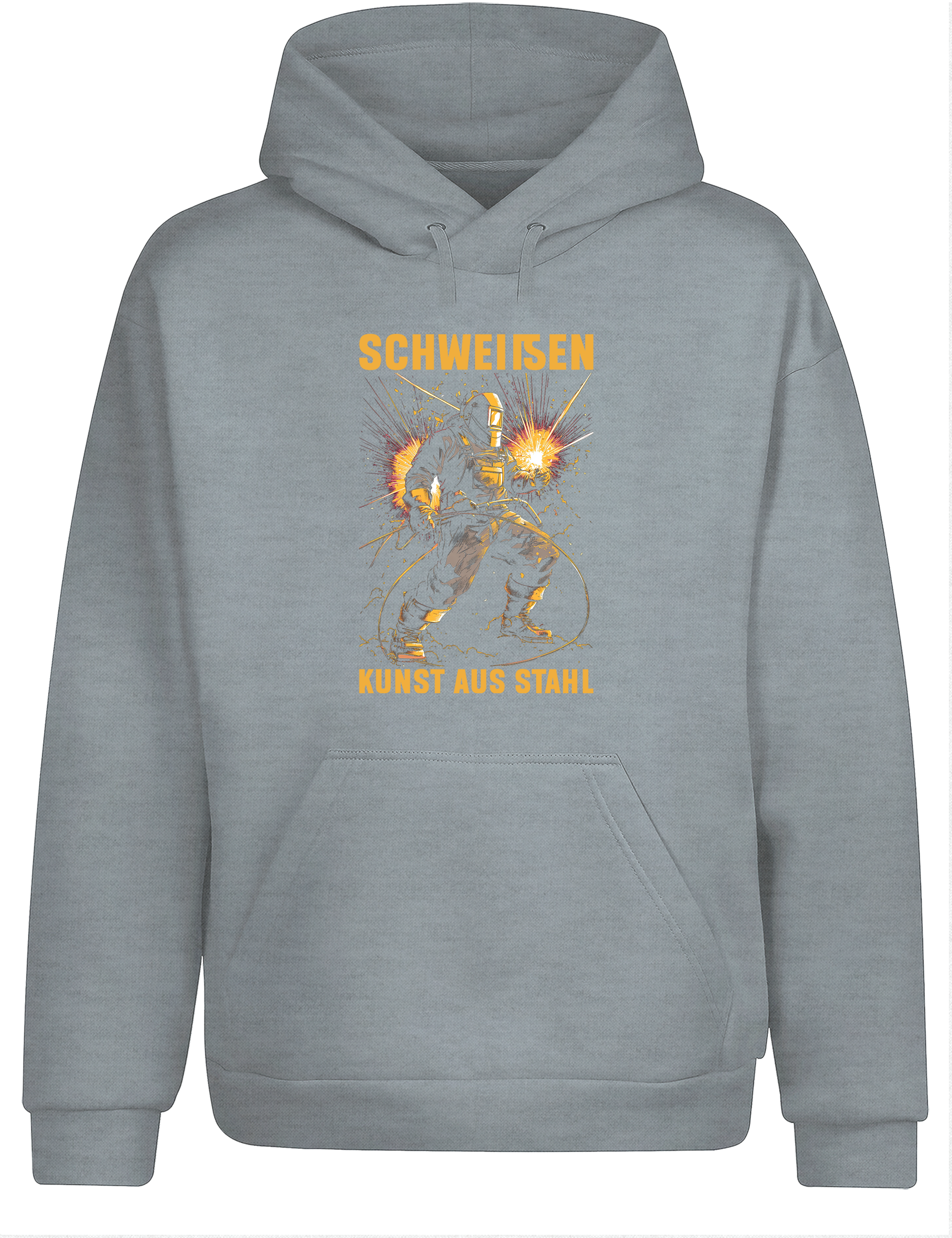 Schweißen – Kunst aus Stahl – Hoodie im Retro Stil | Lustiger Kapuzenpullover für Schweißer, Metallbauer & Handwerker