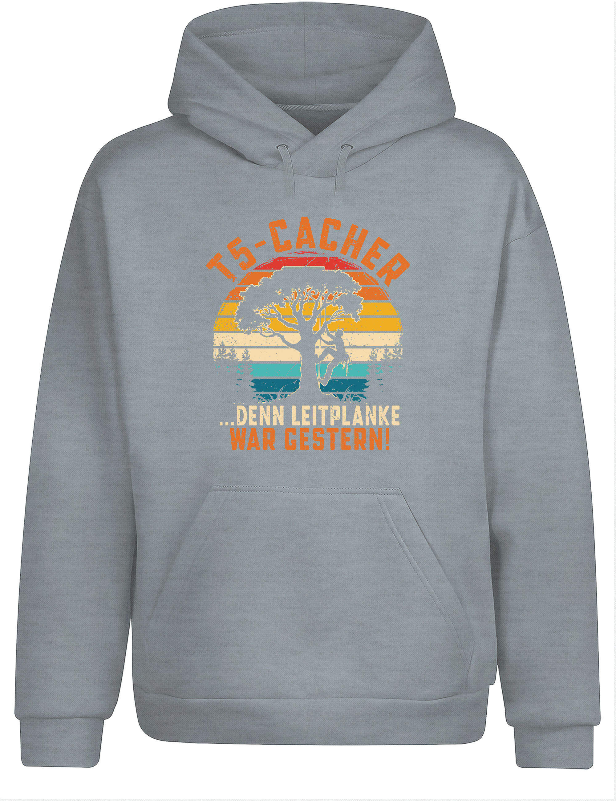 T5-Cacher – Hoodie „Leitplanke war gestern“ | Lustiger Kapuzenpullover für Geocacher & Abenteuerlustige