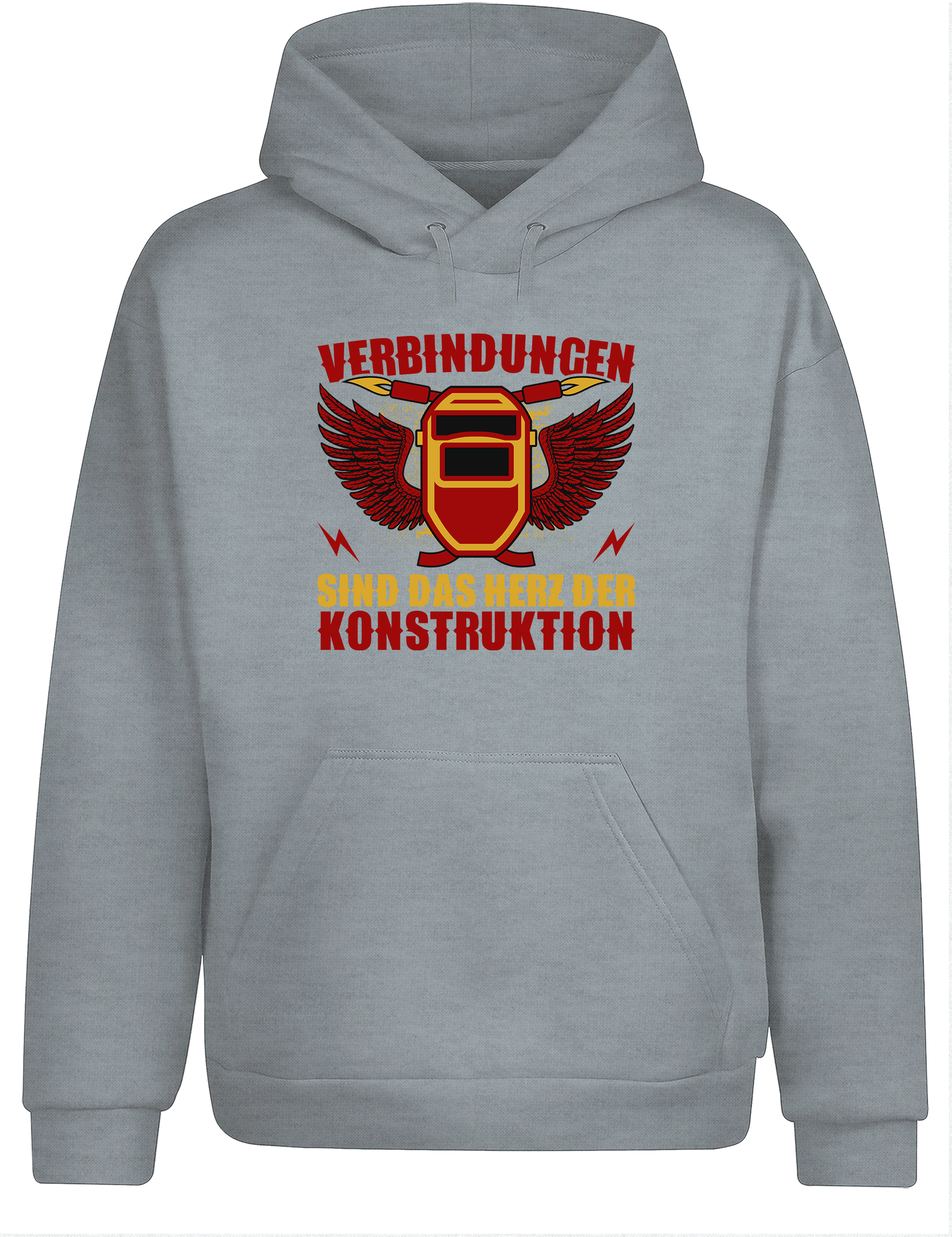 Verbindungen sind das Herz der Konstruktion – Hoodie im Retro Stil | Lustiger Kapuzenpullover für Bauingenieure, Handwerker & Konstrukteure