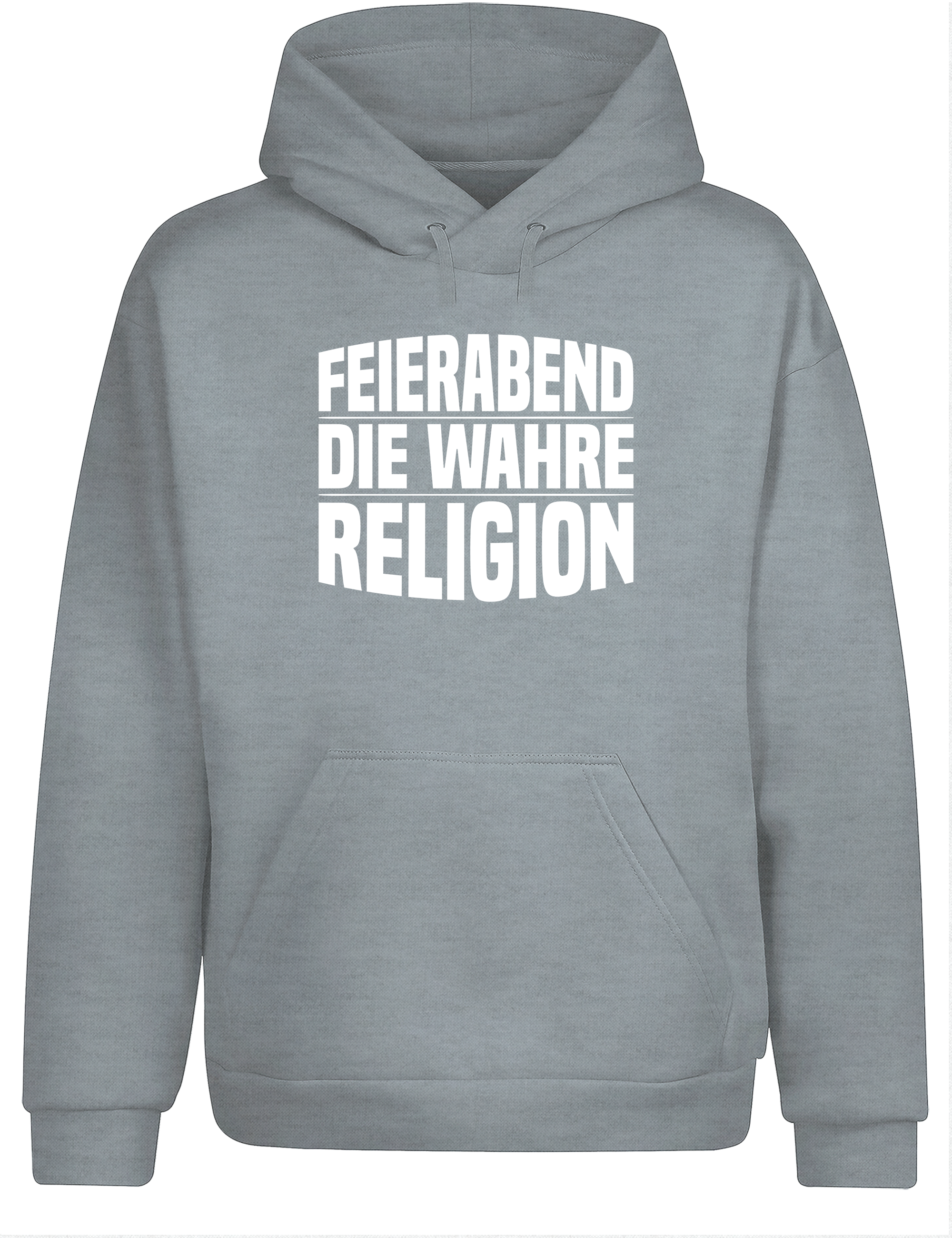 Feierabend – Hoodie „Die wahre Religion“ | Lustiger Kapuzenpullover für Arbeiter & Chill-Fans