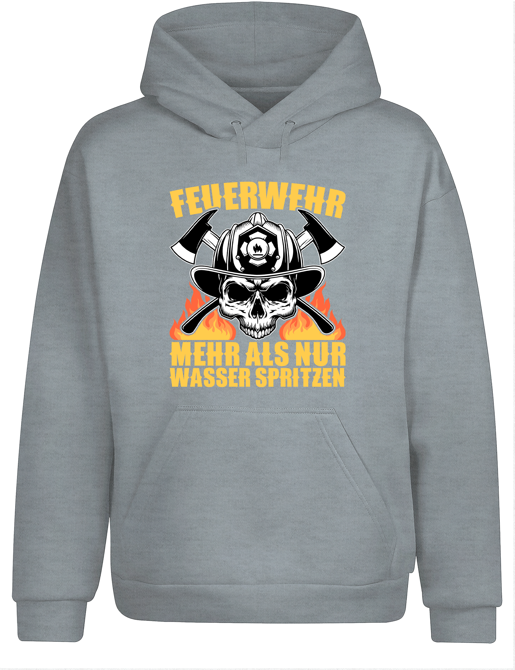 Unisex Hoodie Feuerwehr Mehr als nur Wasser spritzen | Feuerwehr Hoodie mit Totenkopf