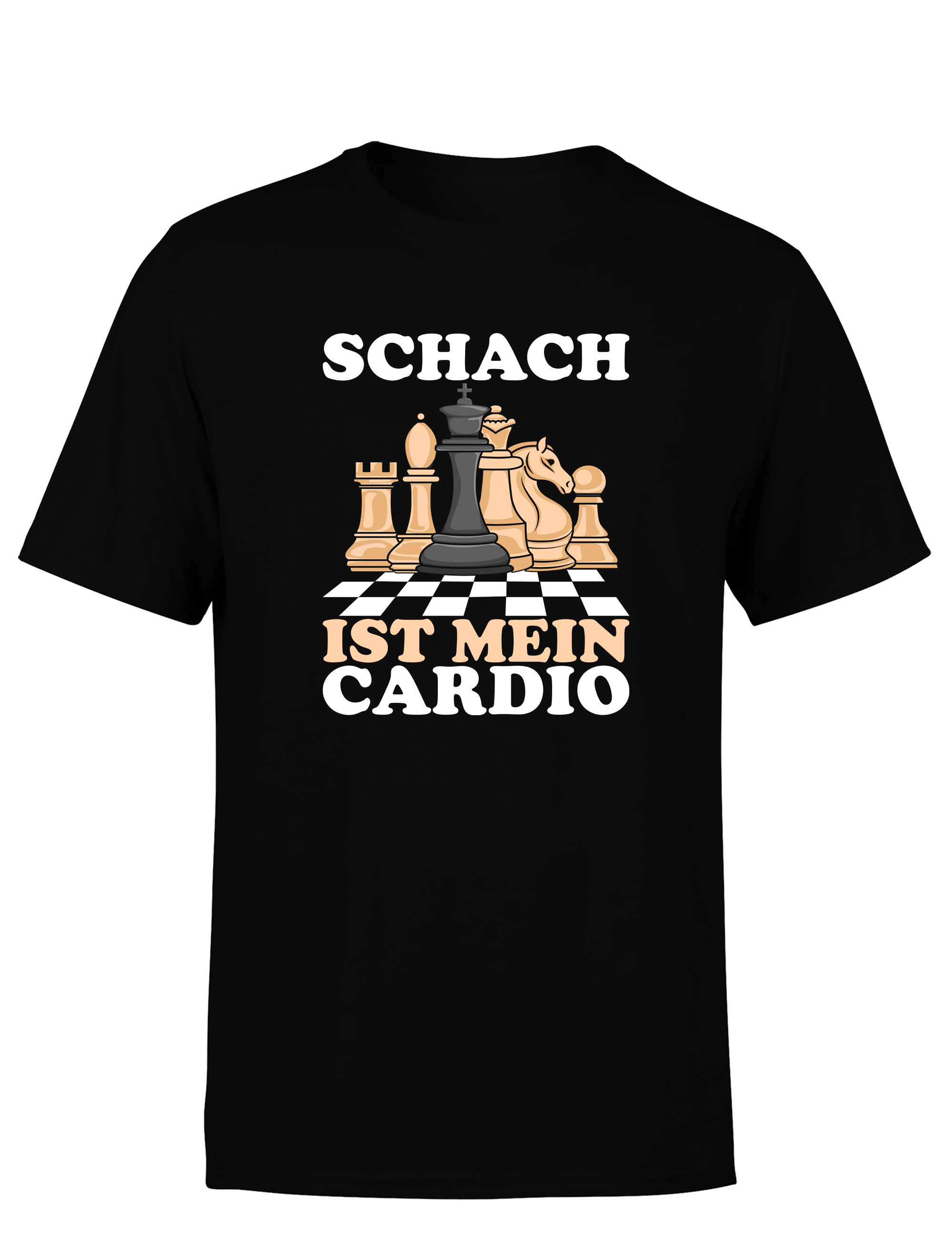 Schach macht klüger und süchtig – Herren T-Shirt im Retro Stil | Schach ist mein Cardio | Perfektes Männer Shirt für Schachspieler, Turniere, Freizeit & Geschenkidee
