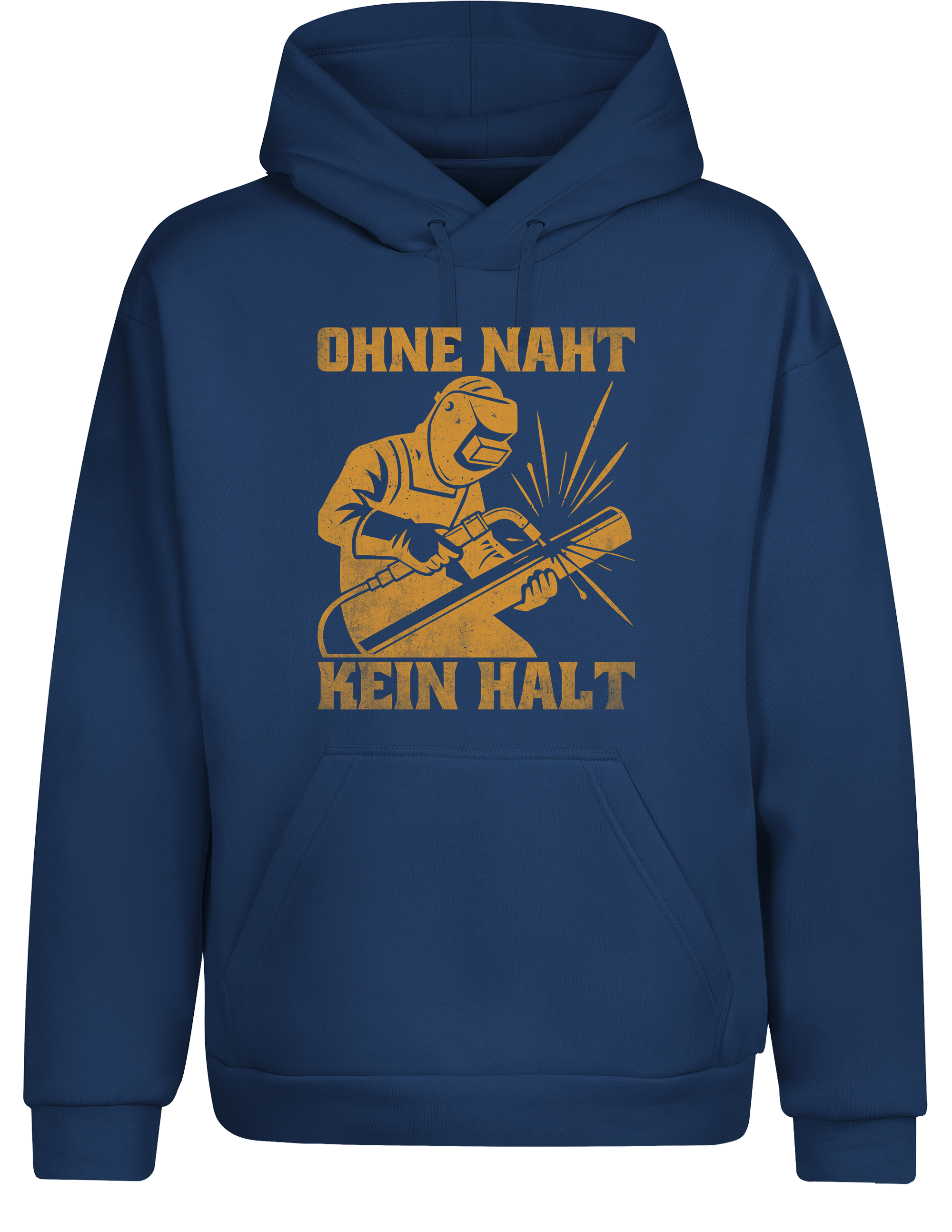 Ohne Naht kein Halt – Hoodie im Retro Stil | Lustiger Kapuzenpullover für Schweißer, Metallbauer & Handwerker