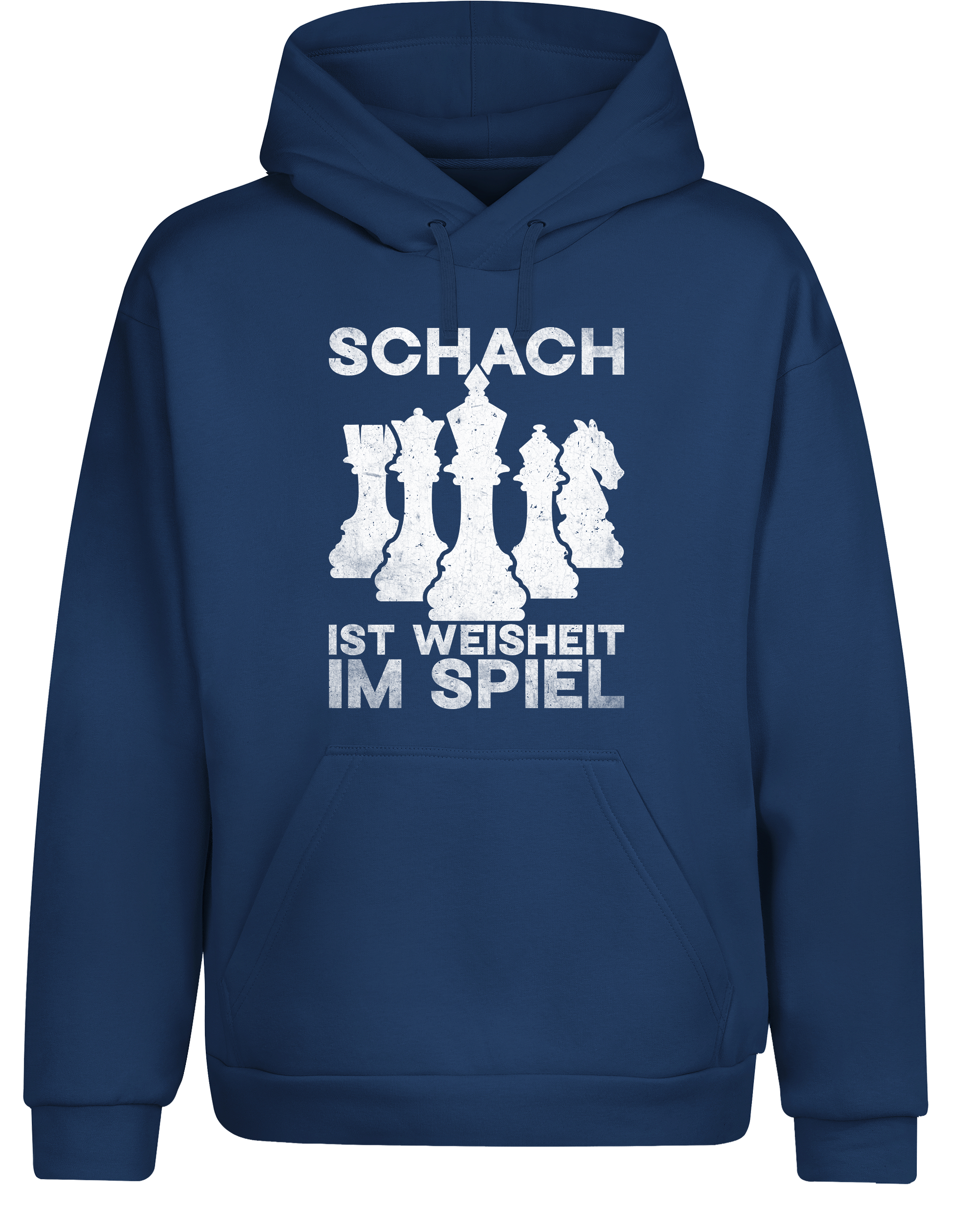 Schach ist Weisheit im Spiel – Hoodie im Retro-Stil | Perfekter Kapuzenpullover für Schachspieler, Turniere, Freizeit & als Geschenkidee