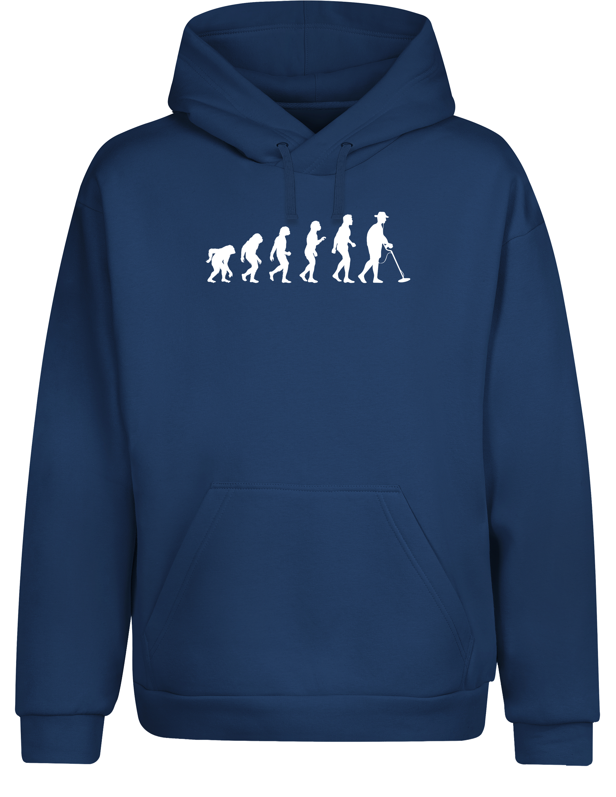 Evolution des Sondelns – Hoodie im Retro Stil | Lustiger Kapuzenpullover für Sondler, Schatzsuche & Freizeit