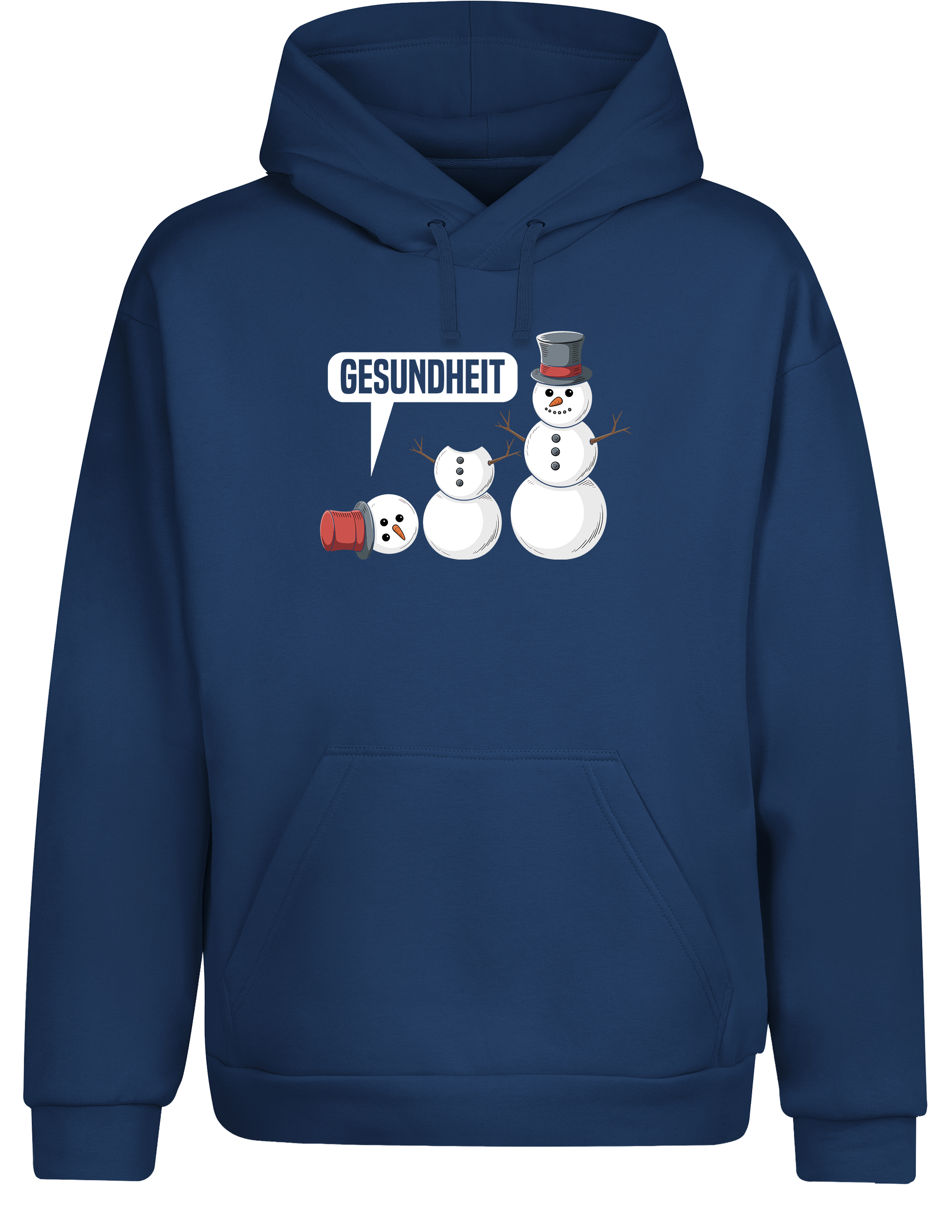 Unisex Hoodie „Gesundheit – Schneemann Gag“ | Lustiger Winter Hoodie für Weihnachten & Alltag