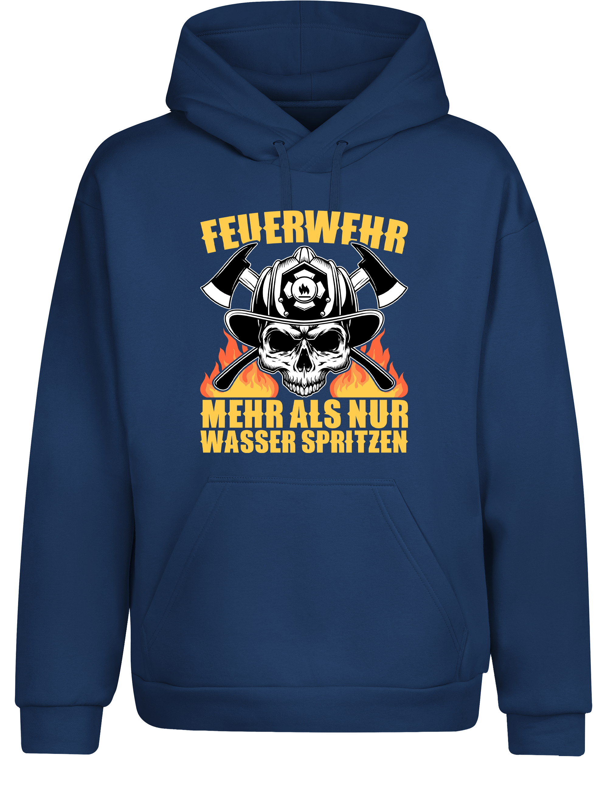 Unisex Hoodie Feuerwehr Mehr als nur Wasser spritzen | Feuerwehr Hoodie mit Totenkopf