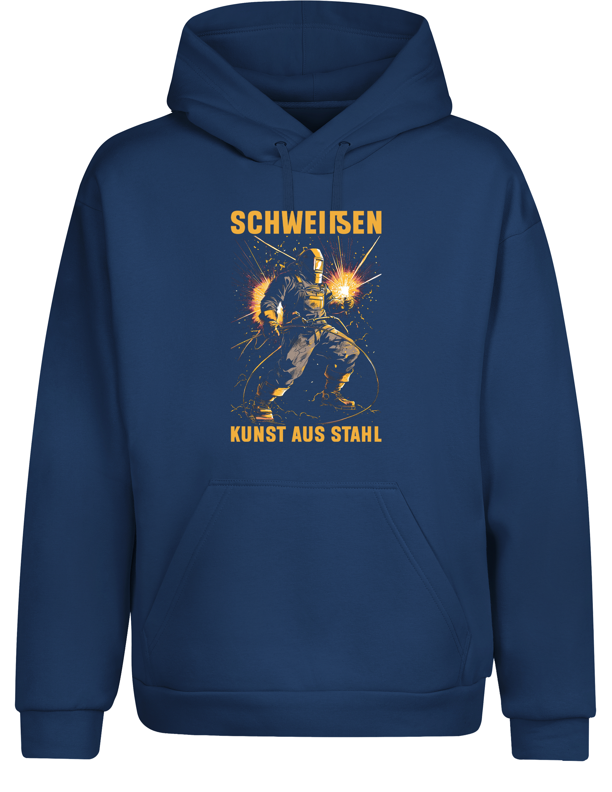 Schweißen – Kunst aus Stahl – Hoodie im Retro Stil | Lustiger Kapuzenpullover für Schweißer, Metallbauer & Handwerker