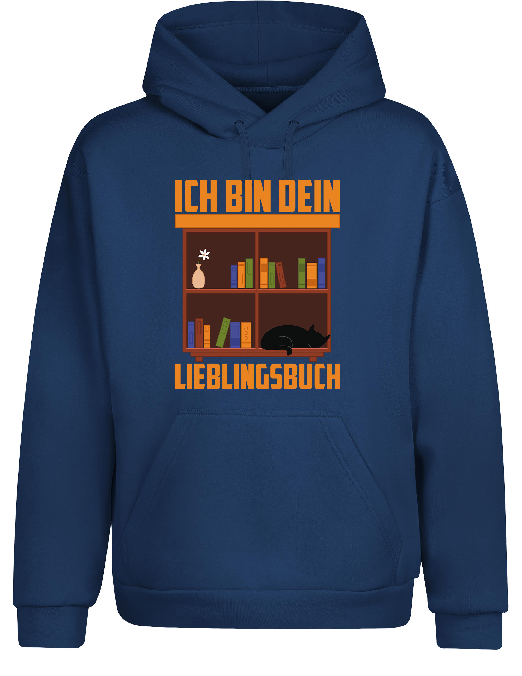 Ich bin dein Lieblingsbuch – Hoodie im Retro Stil | Lustiger Kapuzenpullover für Bücherfreunde, Lesen & Freizeit