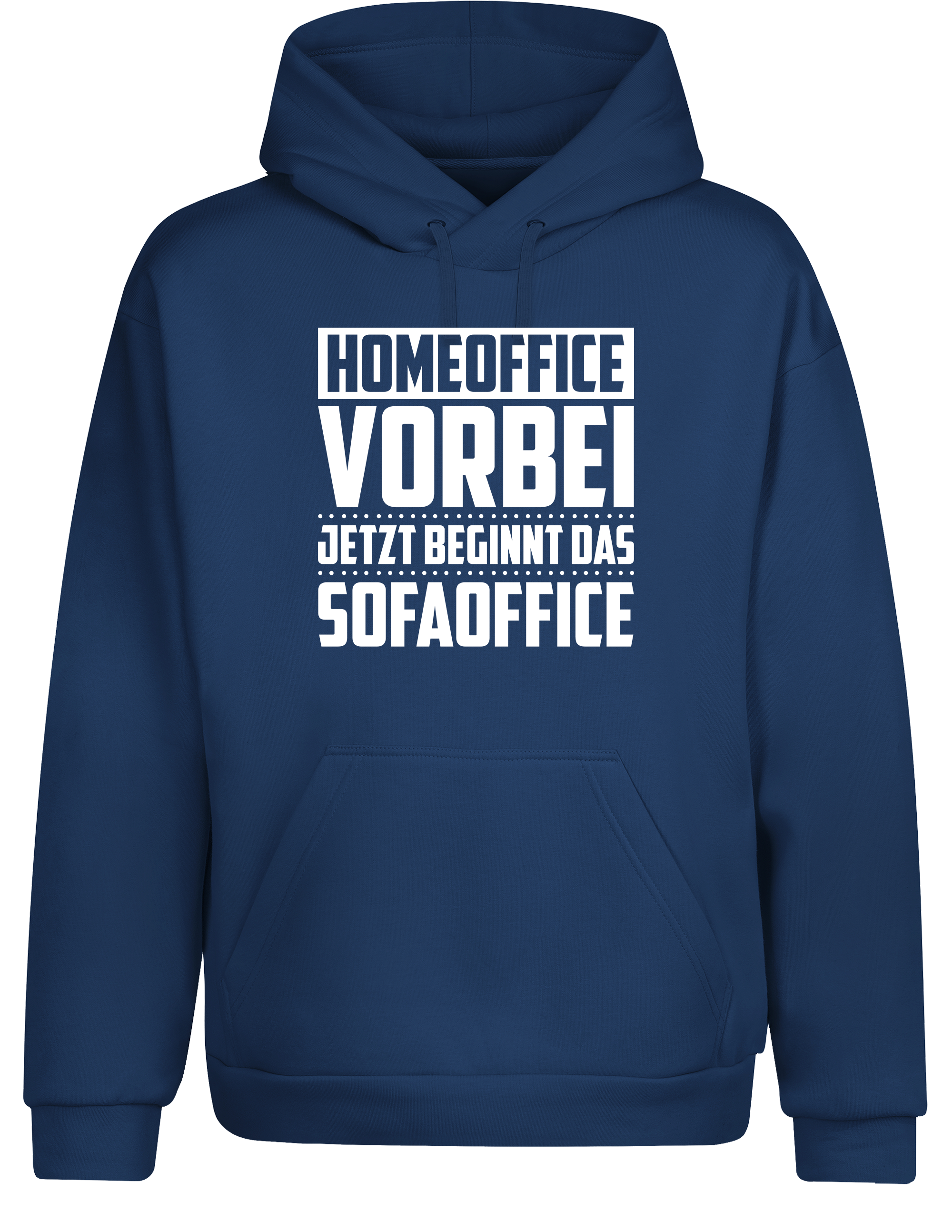 Homeoffice vorbei – Hoodie „Sofaoffice“ | Lustiger Kapuzenpullover für Couchliebhaber, Remote-Worker & Feierabend
