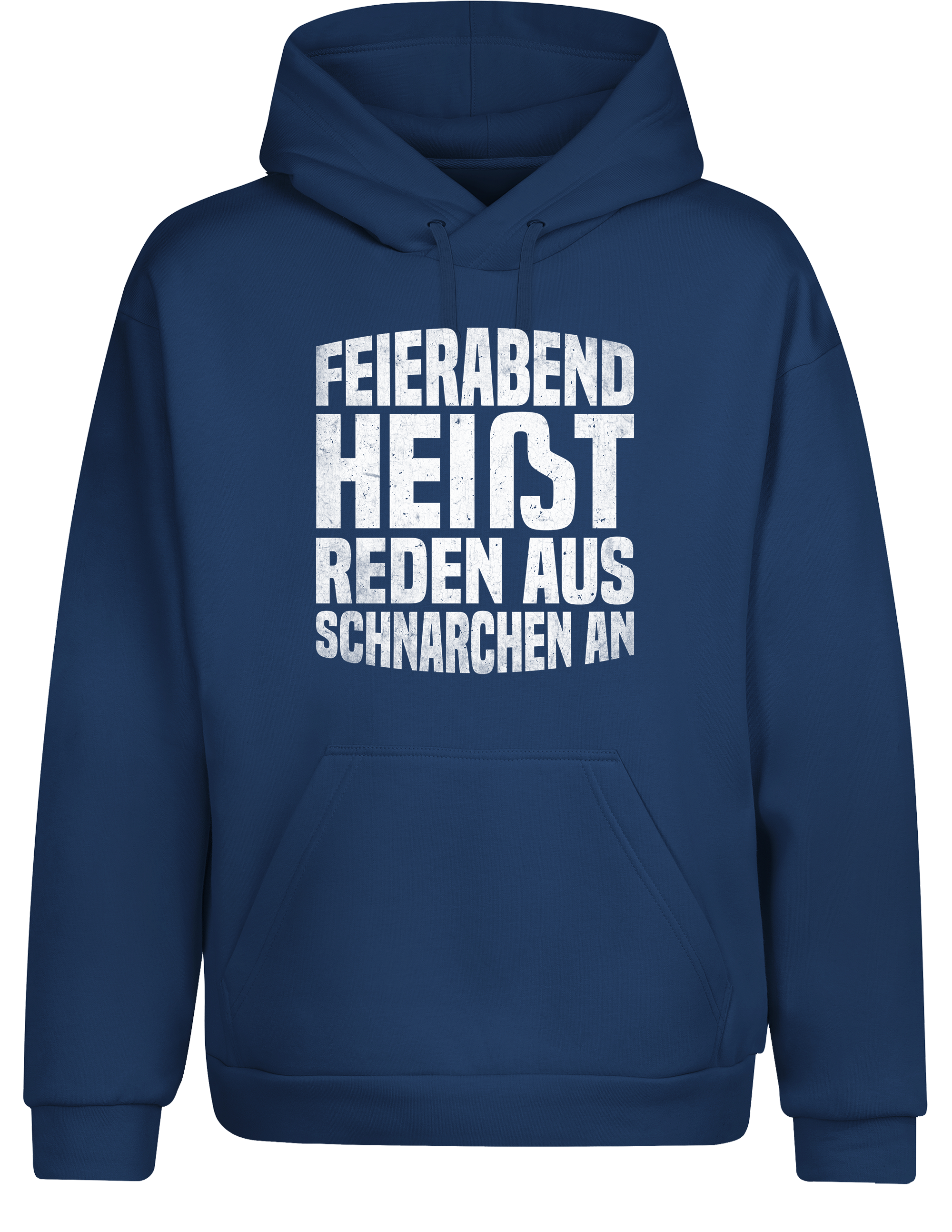 Feierabend Humor – Hoodie „Reden aus, Schnarchen an“ | Lustiger Kapuzenpullover für Couchhelden & Schlafkönige