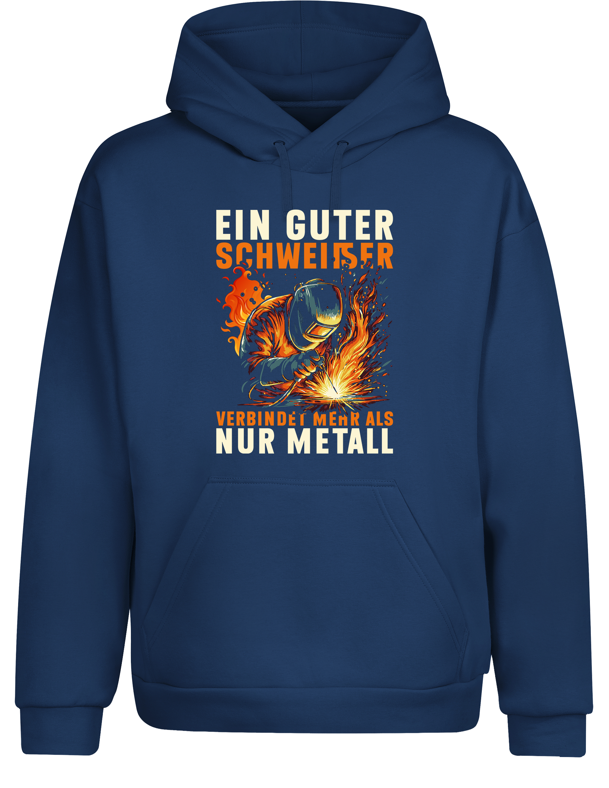 Ein guter Schweißer verbindet mehr als nur Metall – Hoodie im Retro Stil | Lustiger Kapuzenpullover für Schweißer, Metallbauer & Handwerker